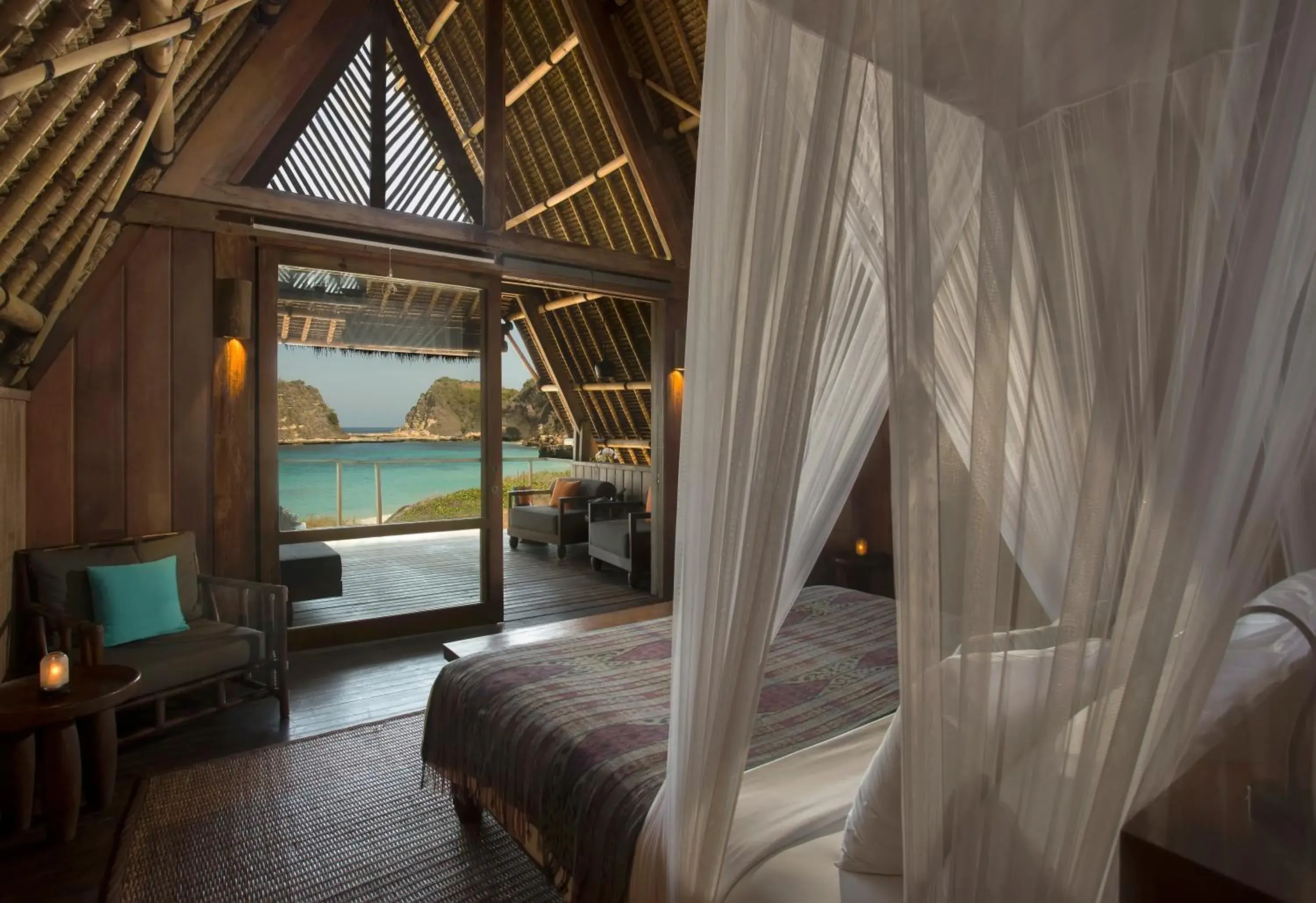 Bed in Jeeva Beloam Beach Camp Bed in Jeeva Beloam Beach Camp