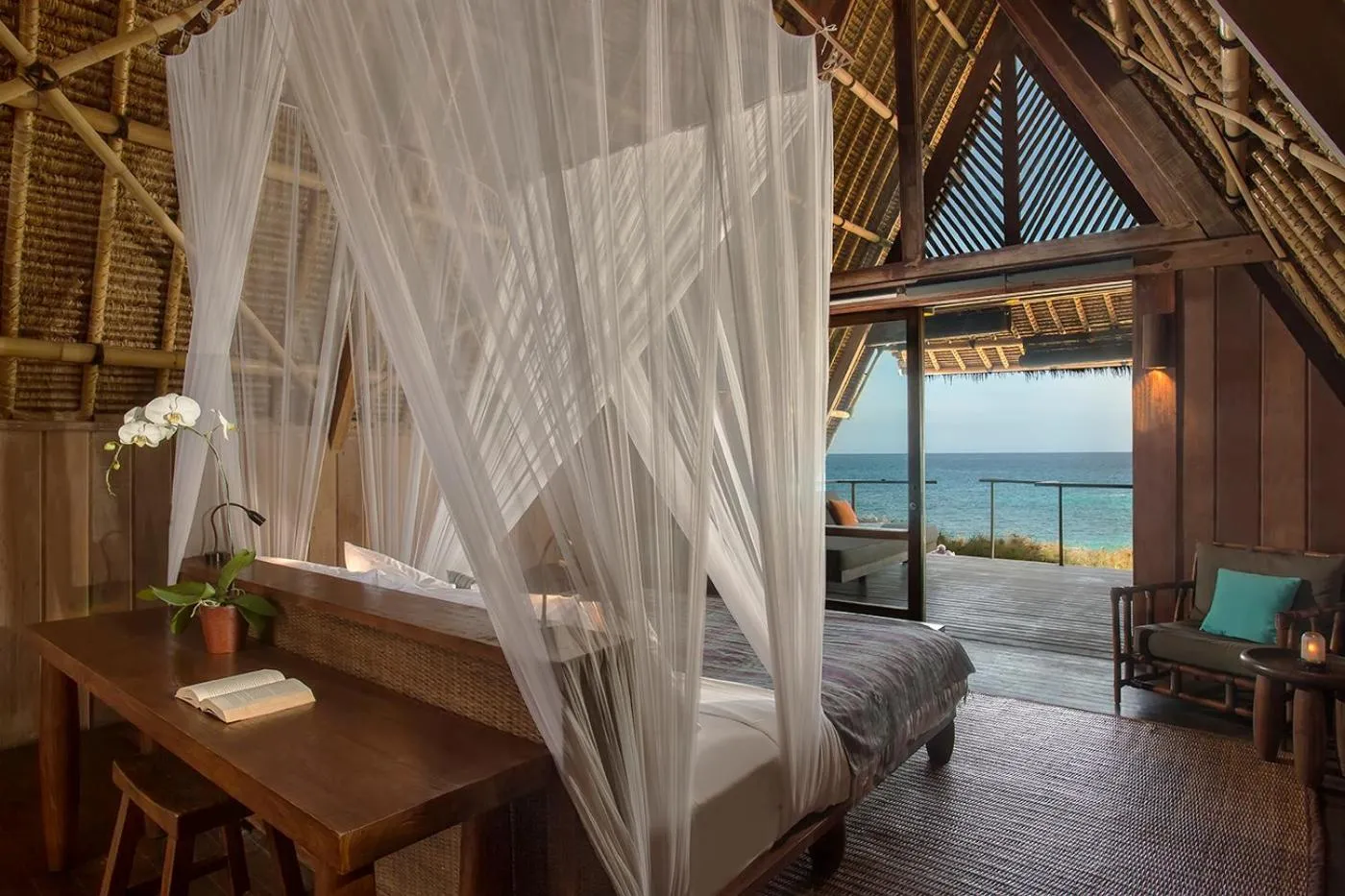 Bed in Jeeva Beloam Beach Camp