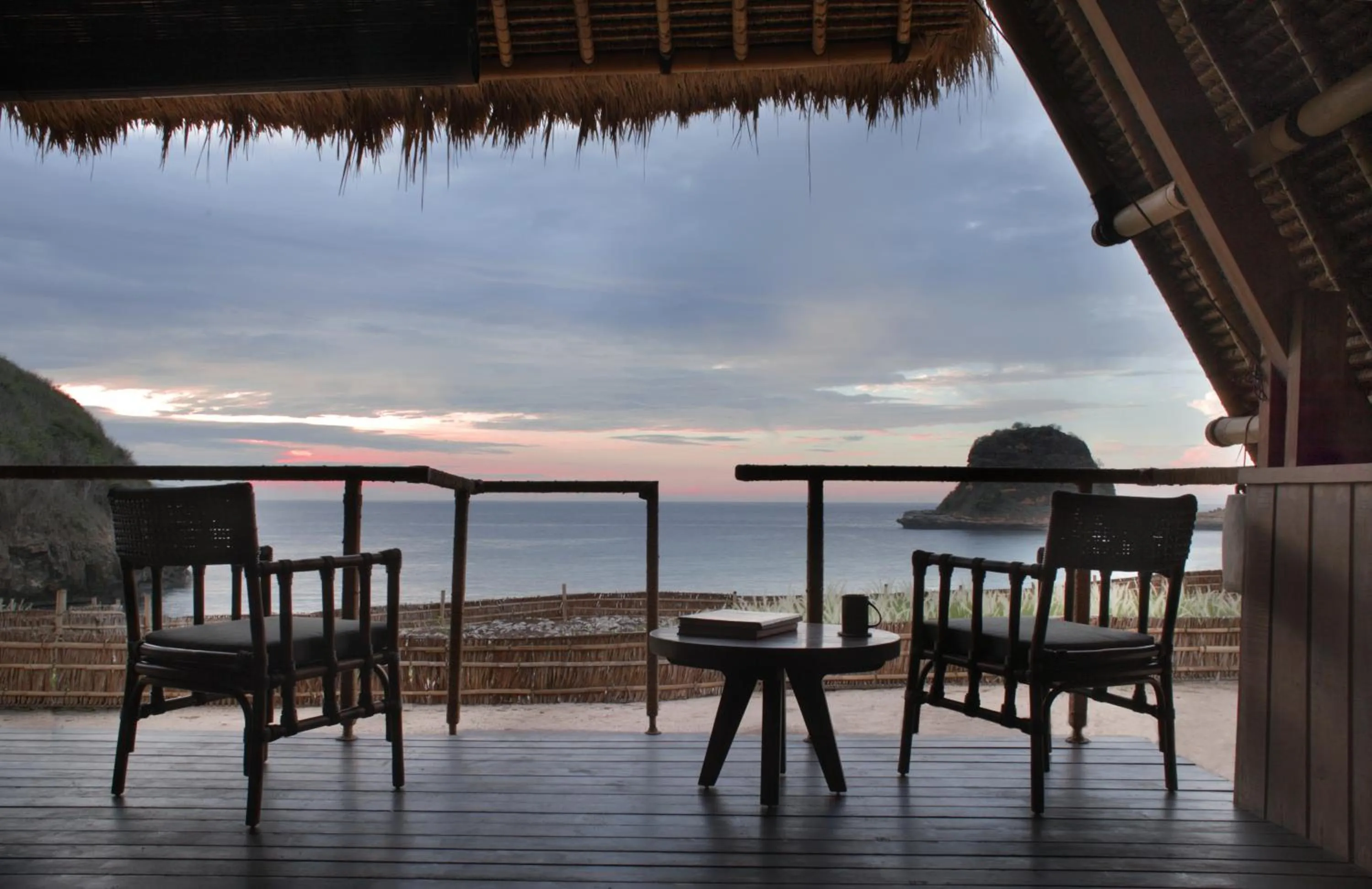 Seating area in Jeeva Beloam Beach Camp