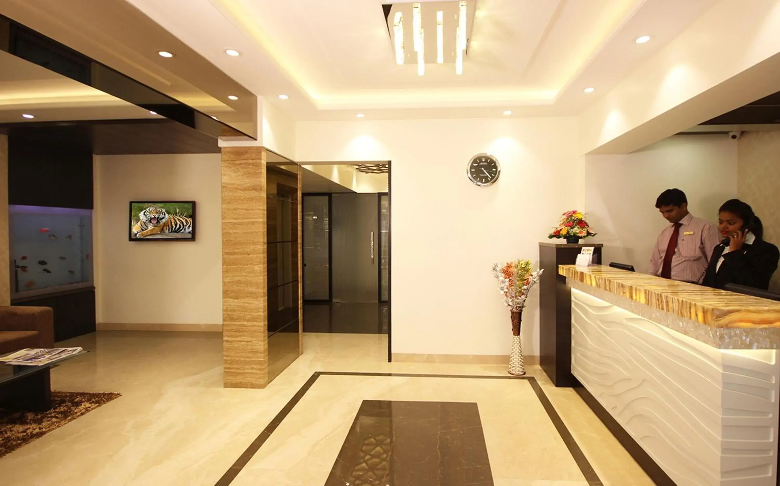 Lobby or reception in Hotel Columbus Lobby or reception in Hotel Columbus