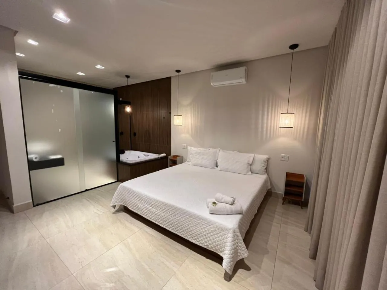 Bed in Pousada Quintal da Lua