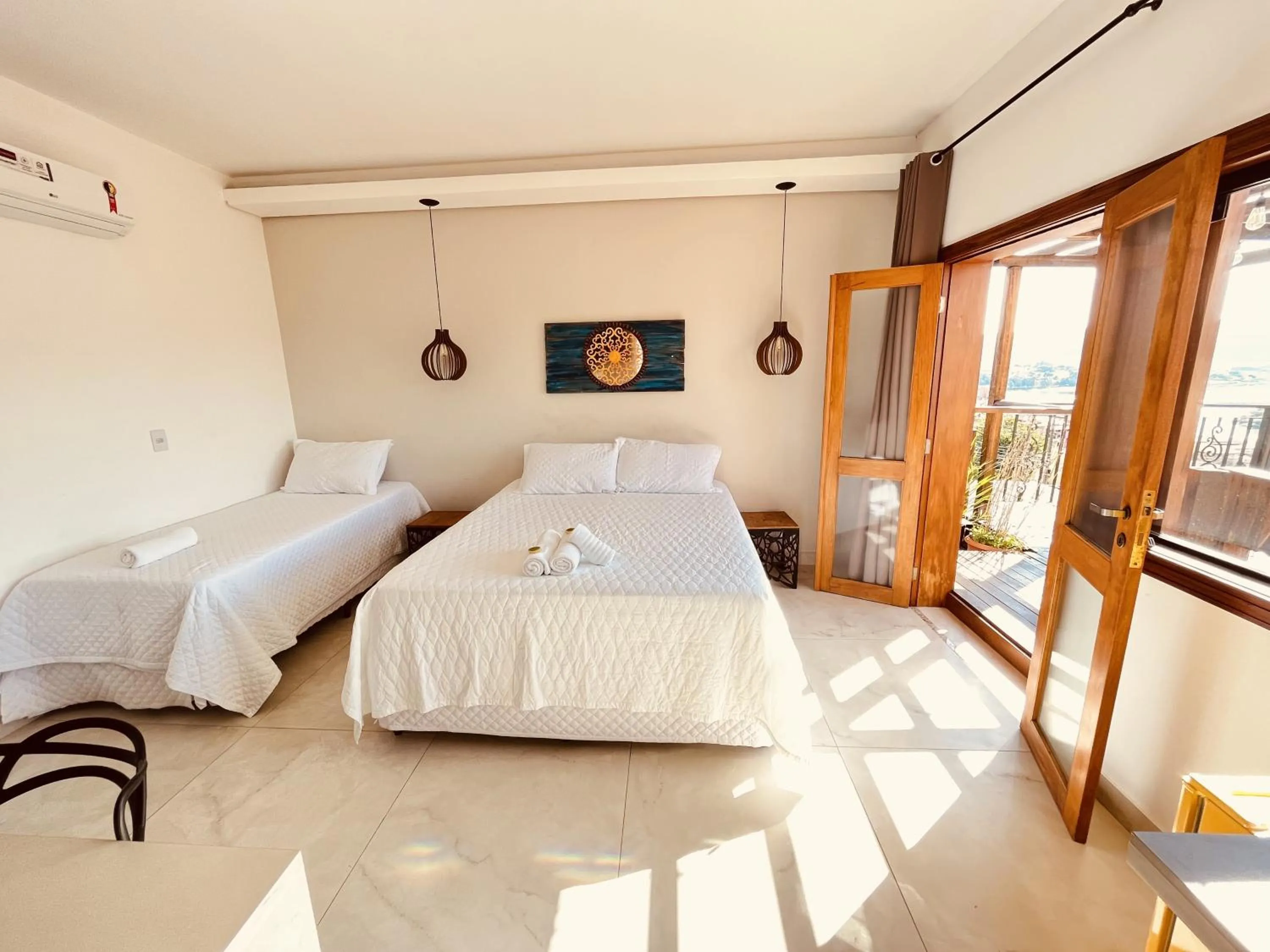 Bed in Pousada Quintal da Lua