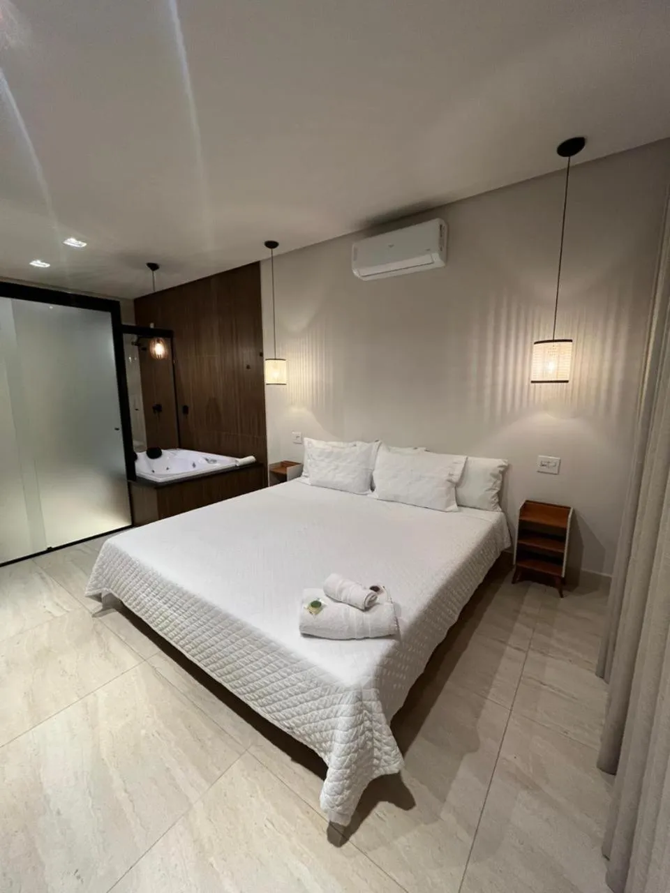 Bed in Pousada Quintal da Lua