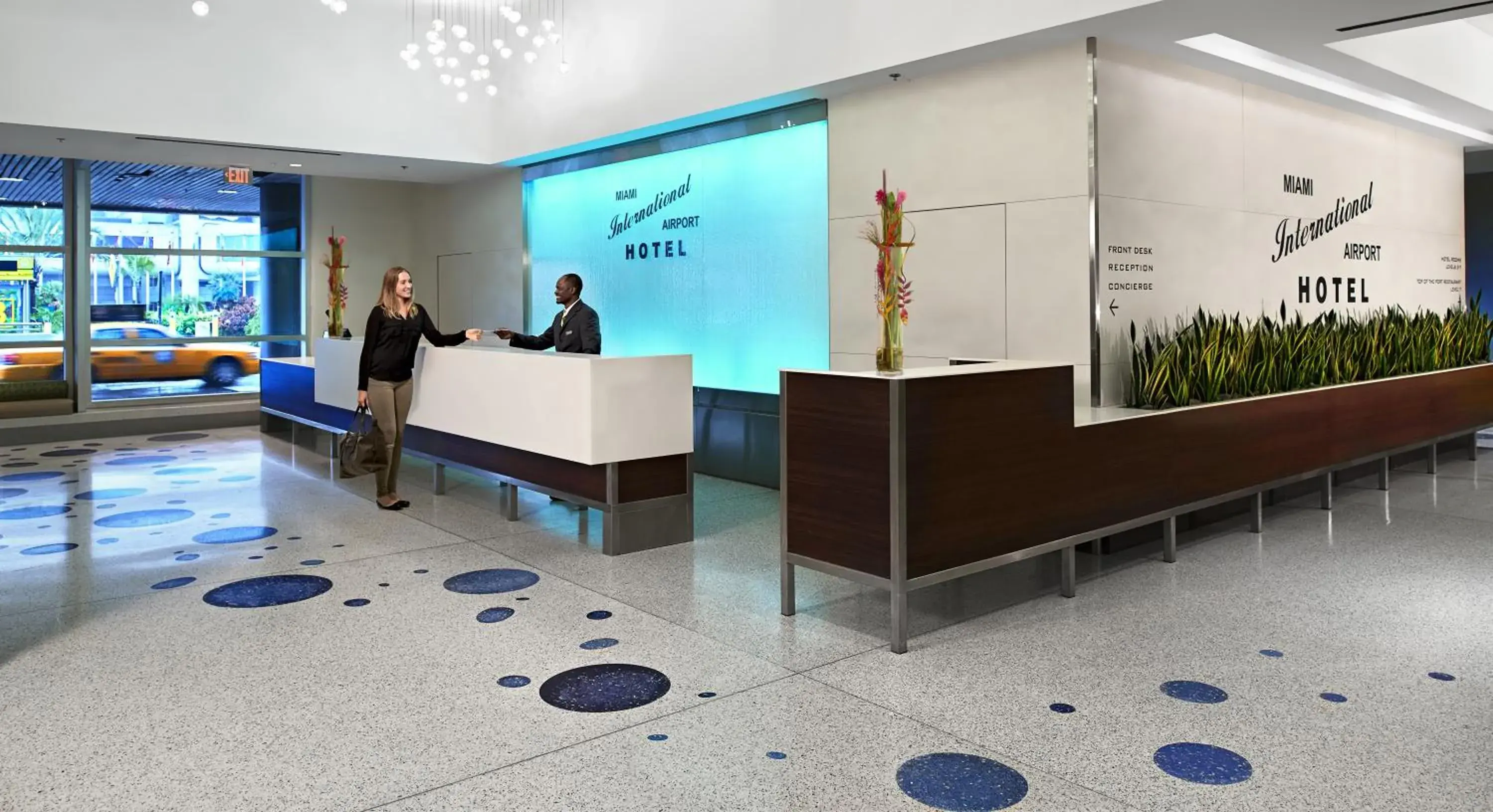 Lobby or reception in Miami International Airport Hotel Lobby or reception in Miami International Airport Hotel