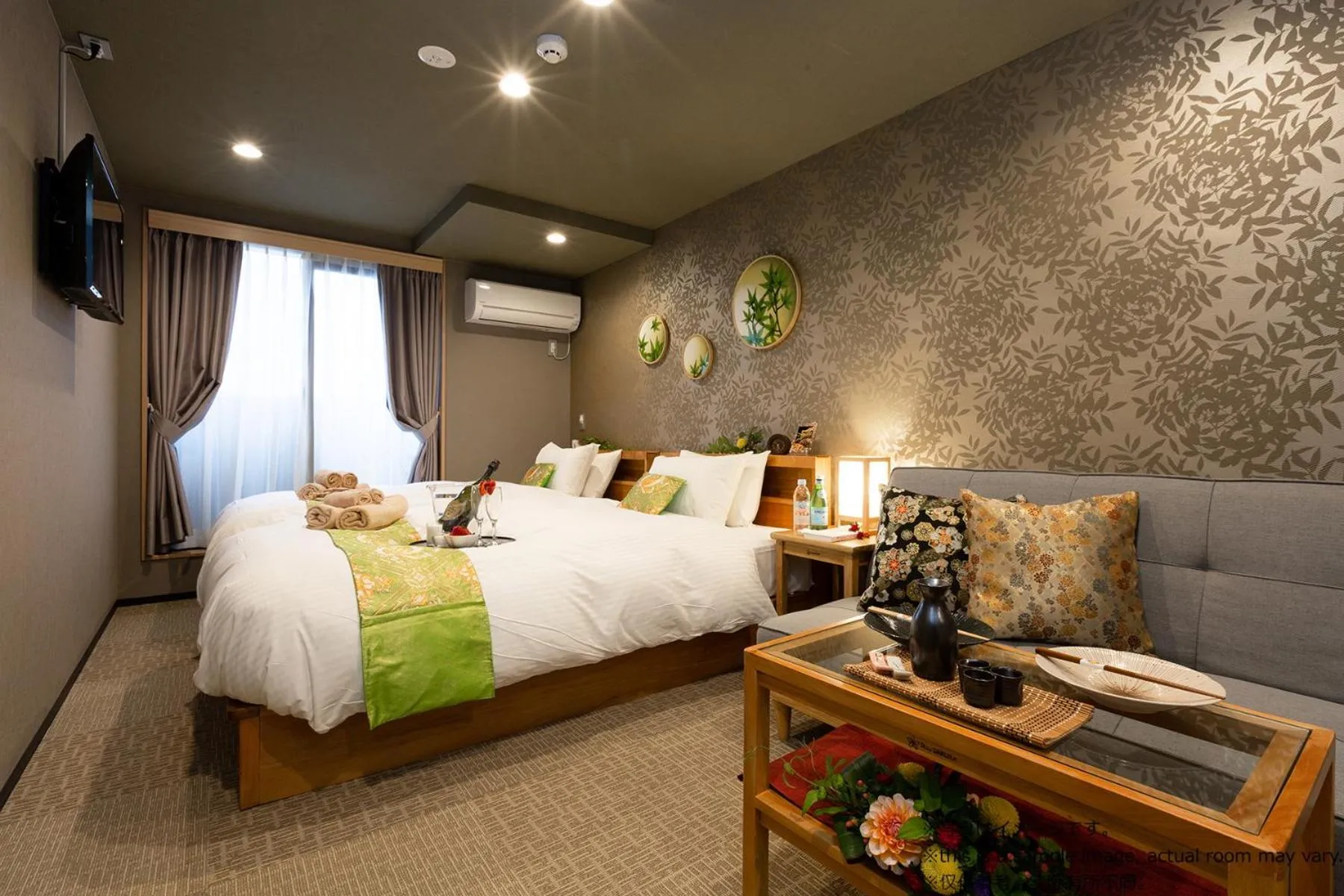 Living room, Bed in Stay SAKURA Kyoto Gion North