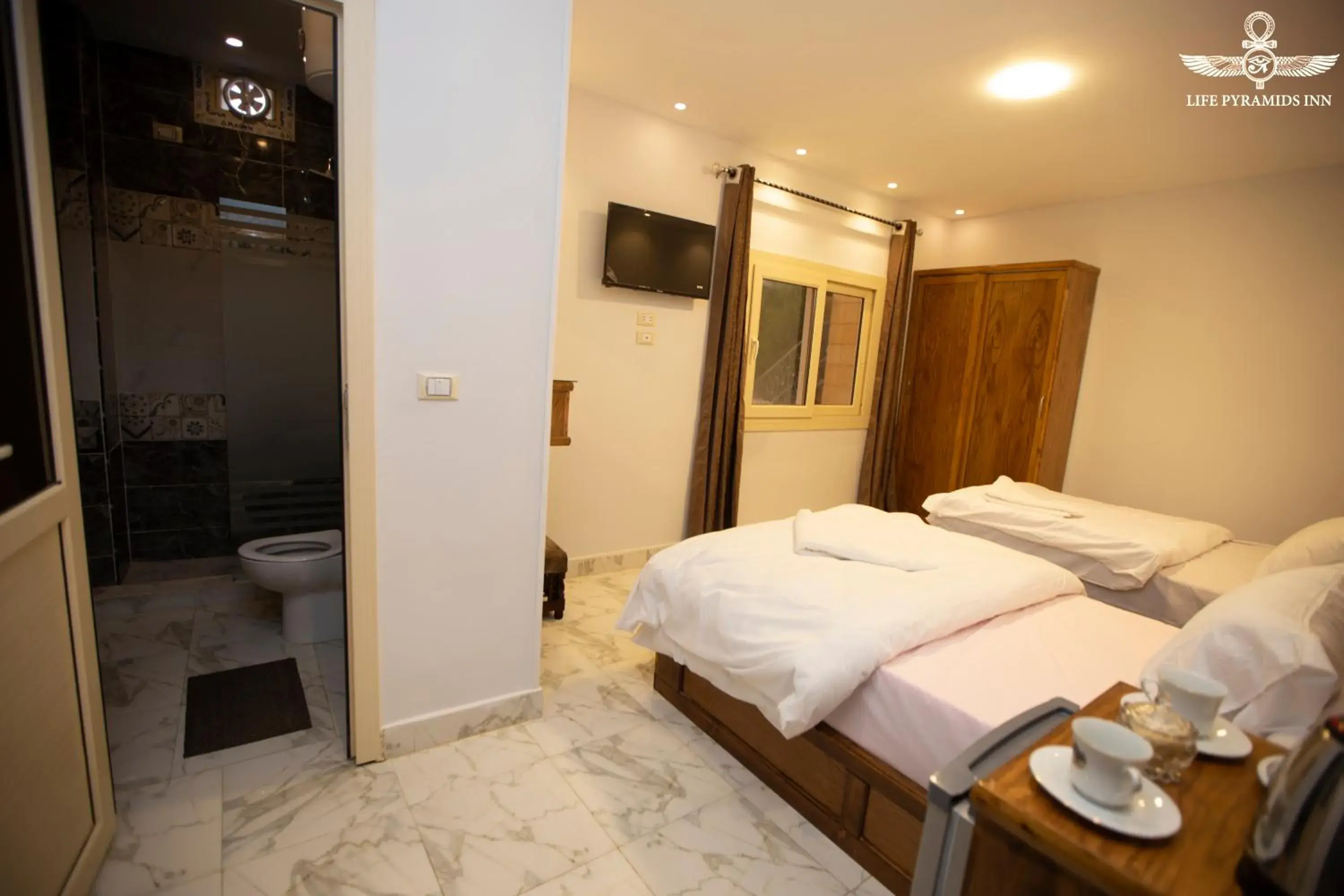 Superior Double or Twin Room with Mountain View in Life Pyramids Inn Superior Double or Twin Room with Mountain View in Life Pyramids Inn