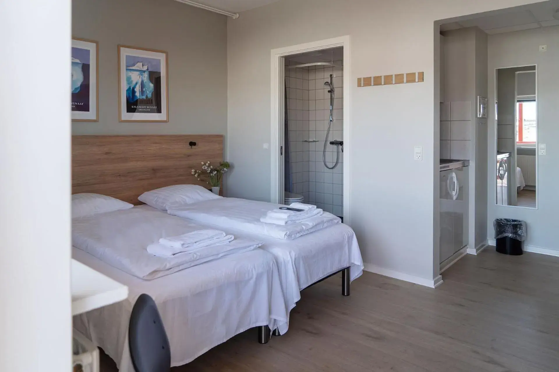 Bed in HOTEL SØMA Ilulissat Bed in HOTEL SØMA Ilulissat