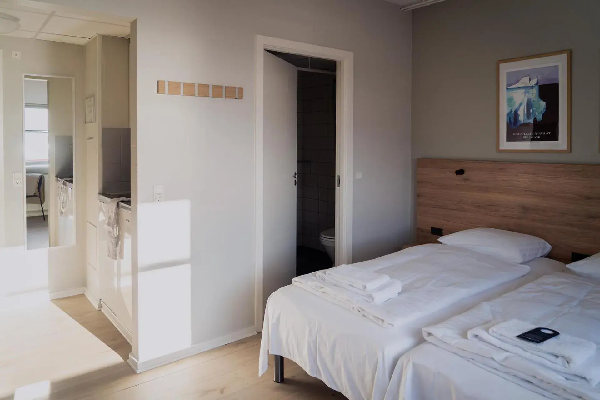 Bed in HOTEL SØMA Ilulissat Bed in HOTEL SØMA Ilulissat