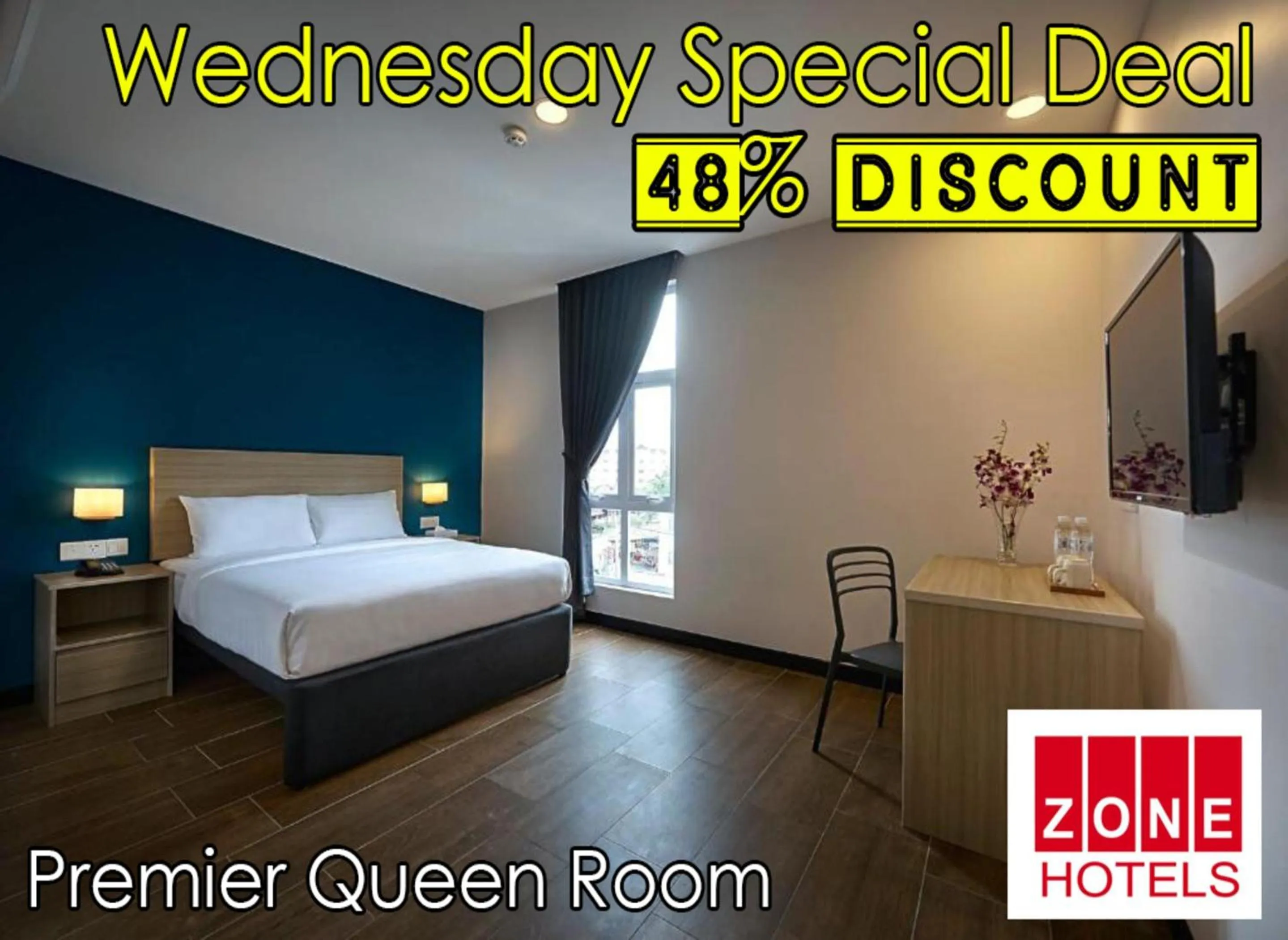 Bedroom, Bed in ZONE Hotels, Telok Panglima Garang