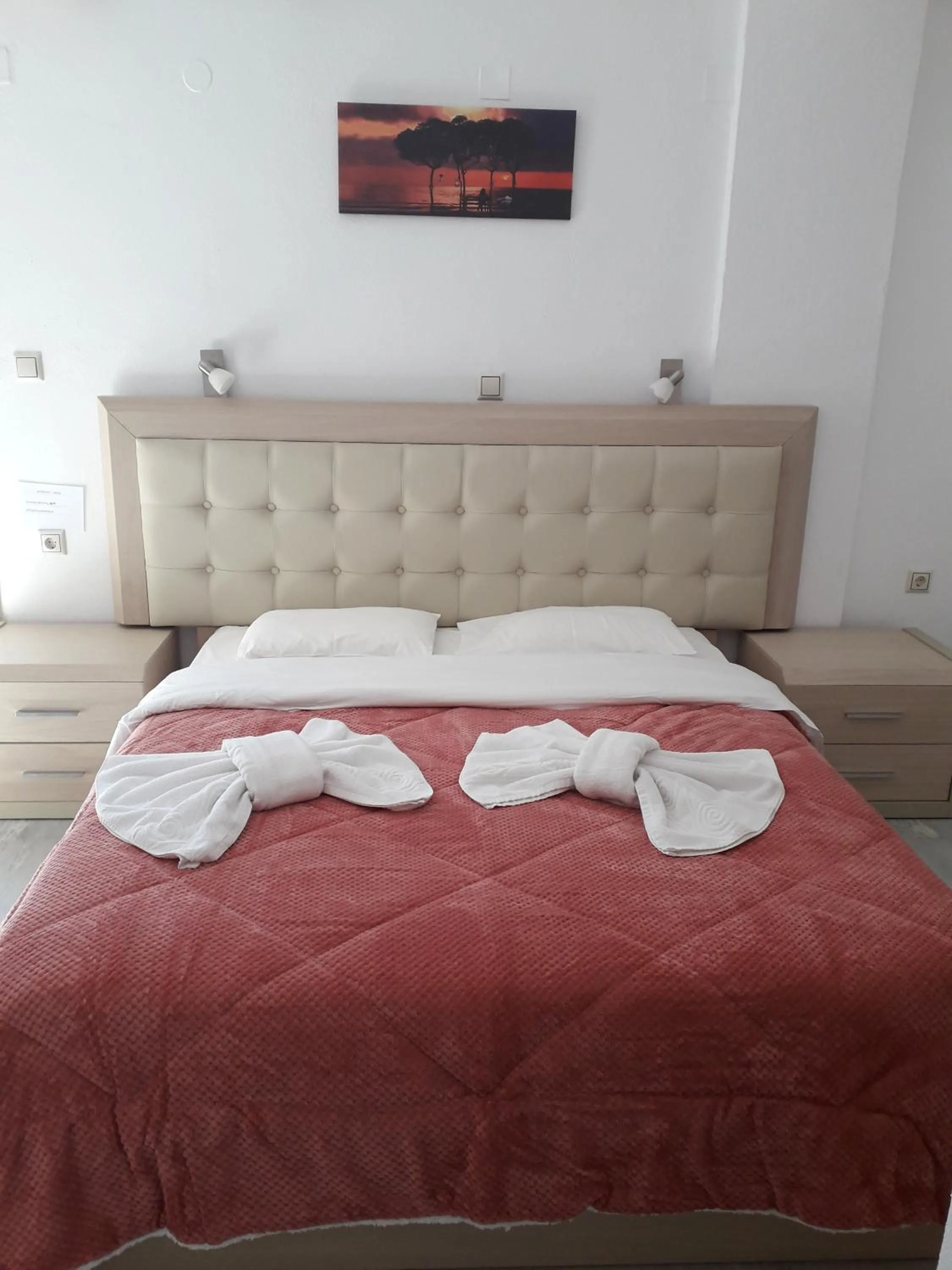 Bed in Knossos Hotel