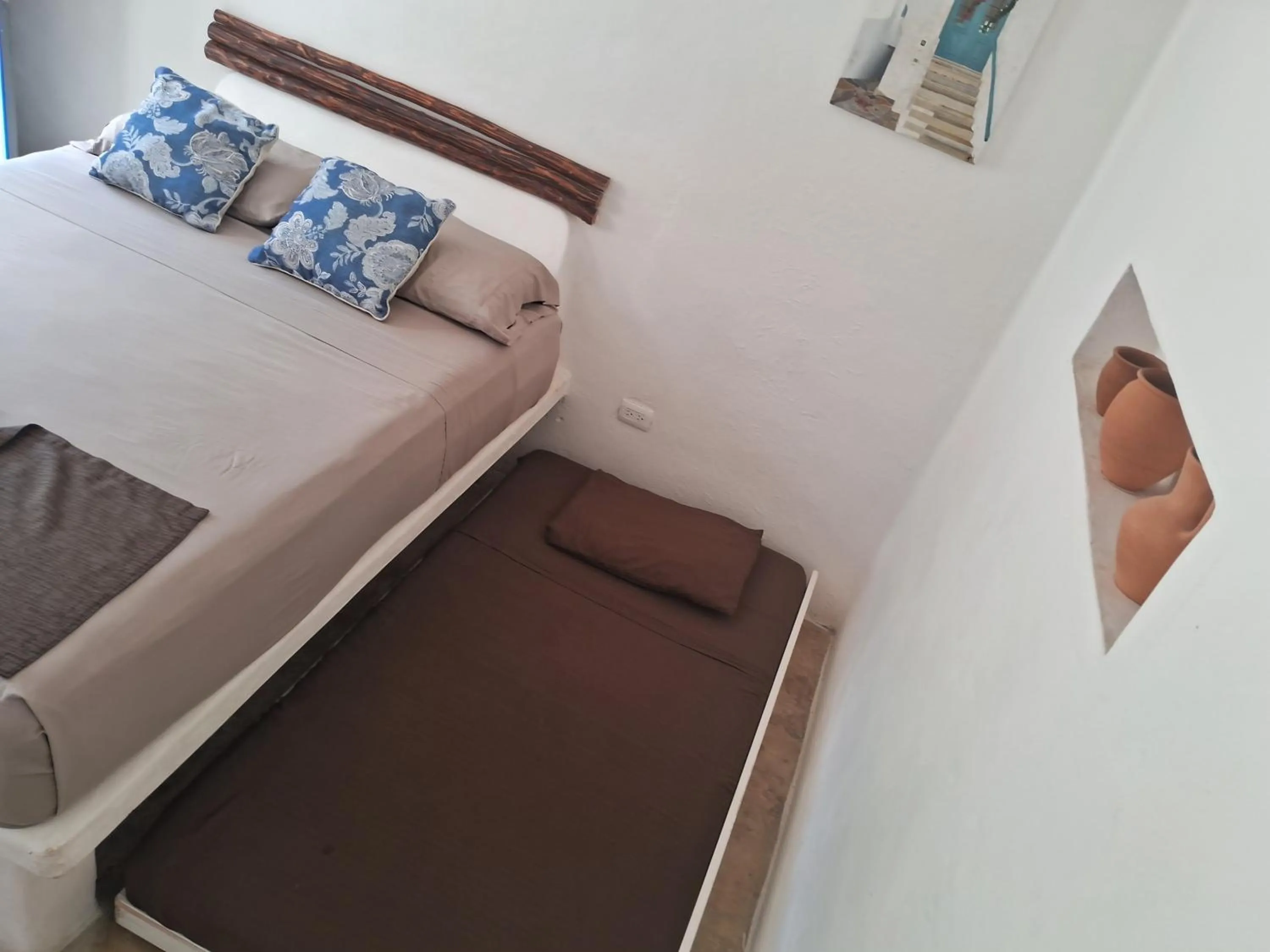 Bed in Hotel Posada Mykonos