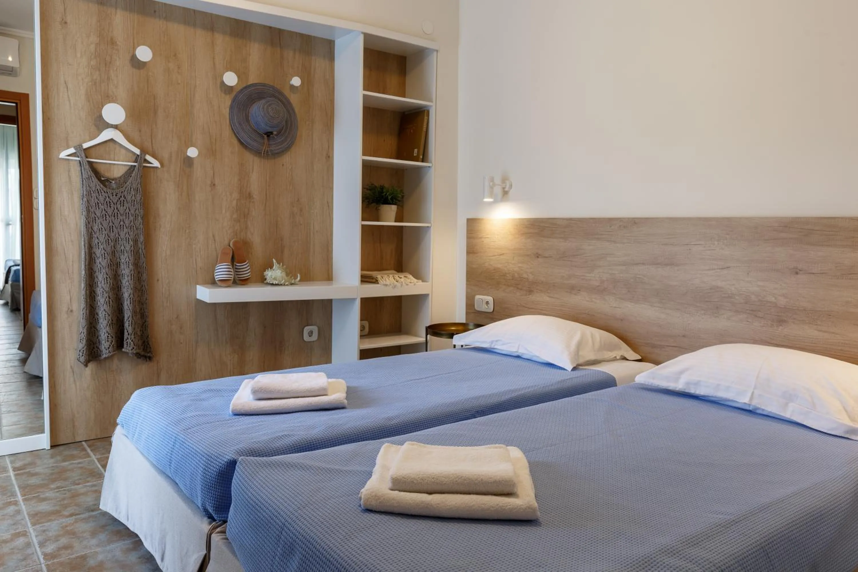 Bed in Marialena Hotel