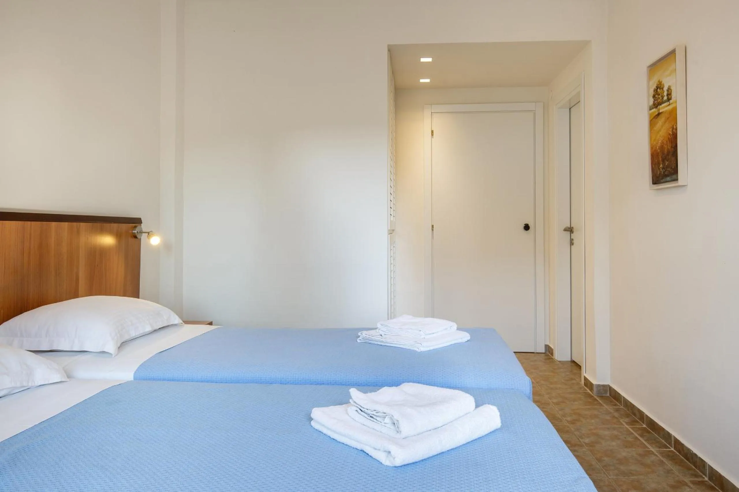 Bed in Marialena Hotel