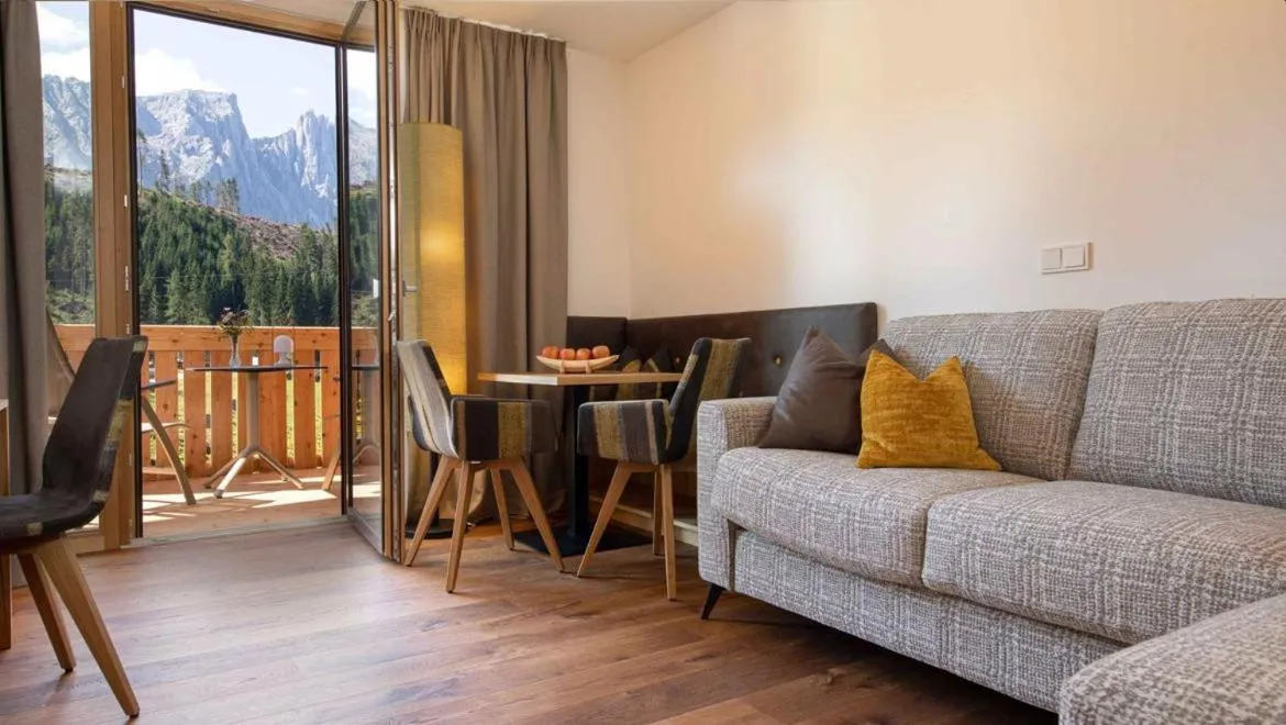 Living room in Moseralm Dolomiti Hideaway