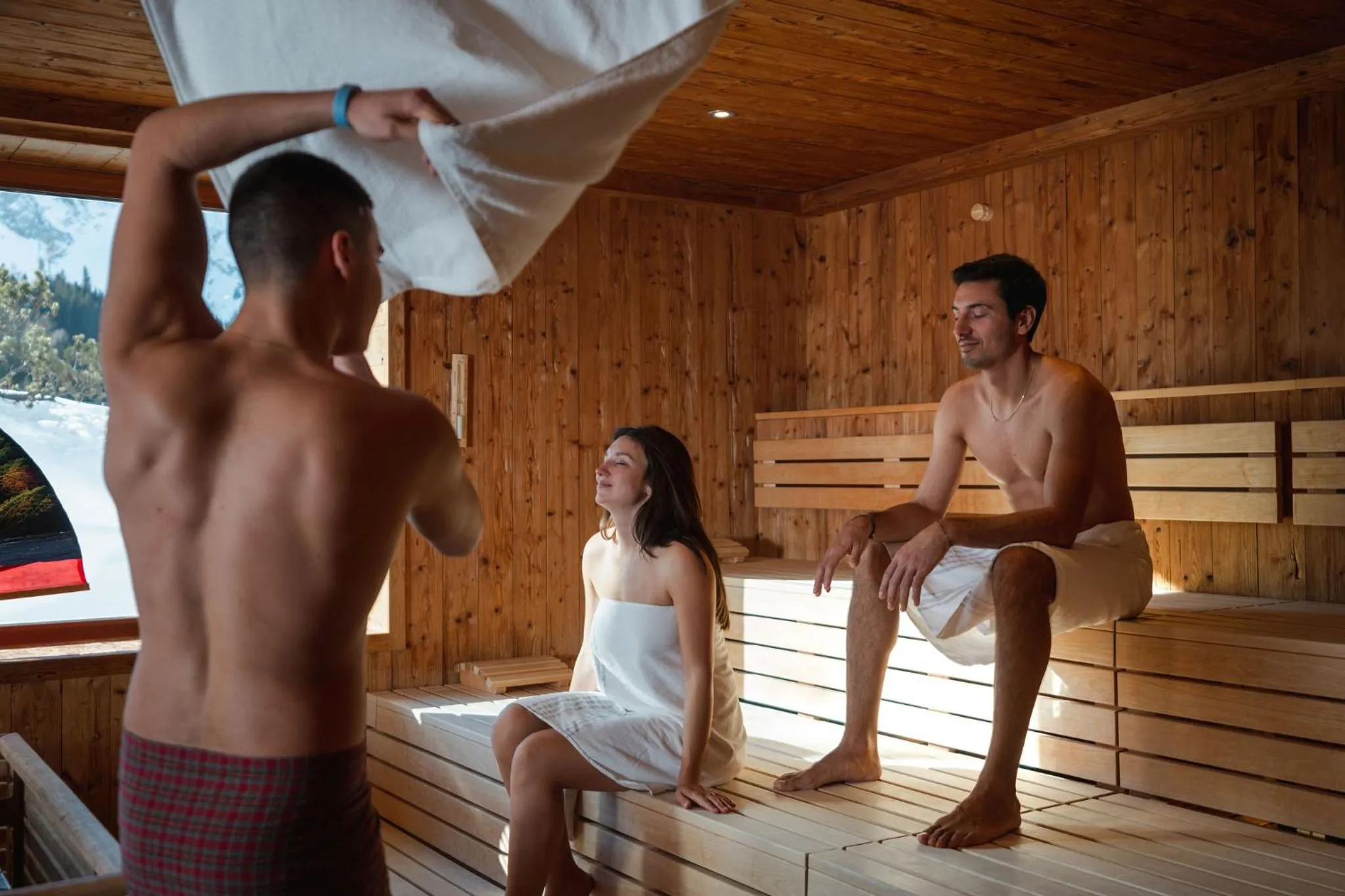 Sauna in Moseralm Dolomiti Hideaway