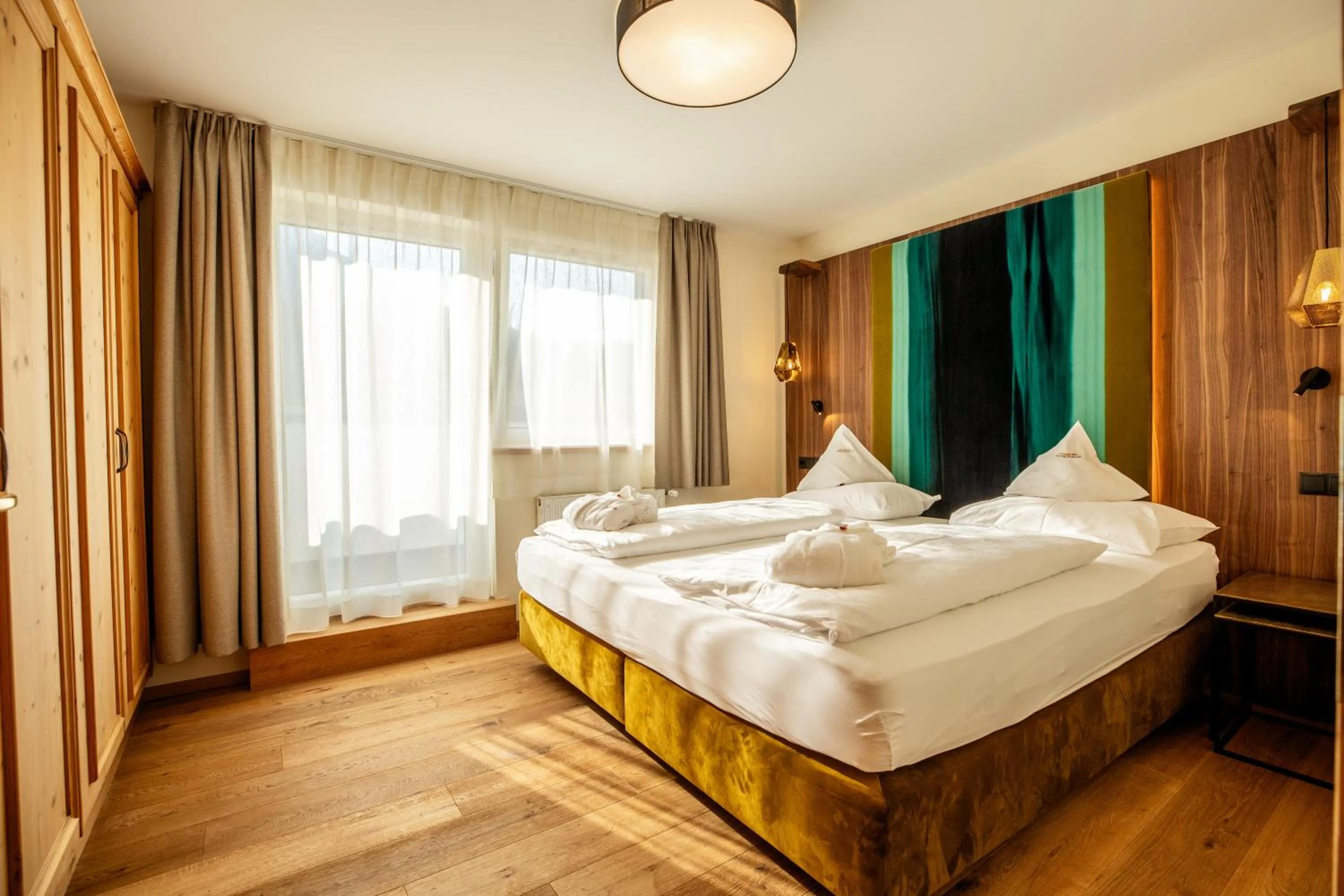 Bedroom, Bed in Moseralm Dolomiti Hideaway