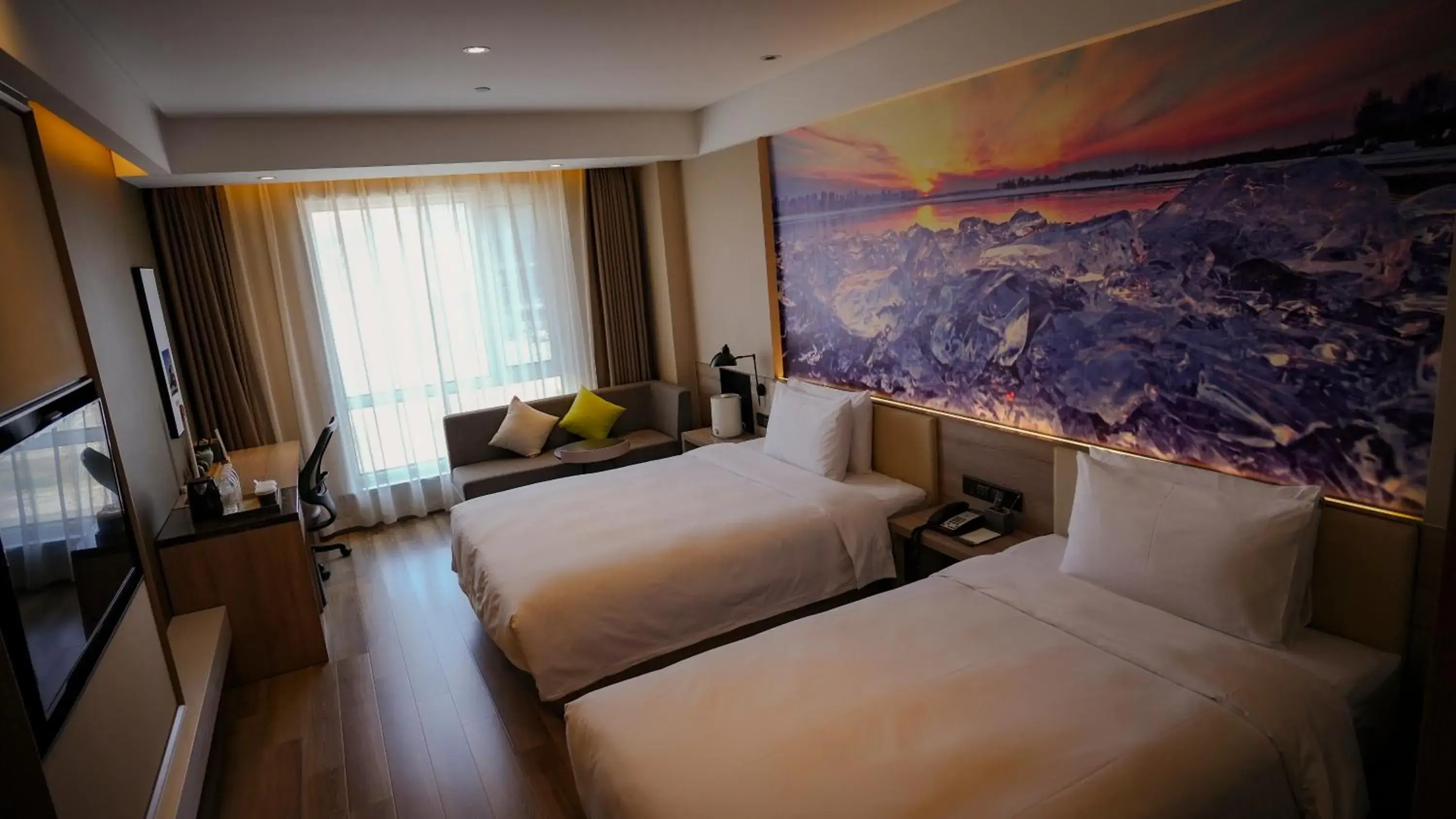 Bedroom, Bed in Atour Hotel Harbin Convention and Exhibition Center Bedroom, Bed in Atour Hotel Harbin Convention and Exhibition Center