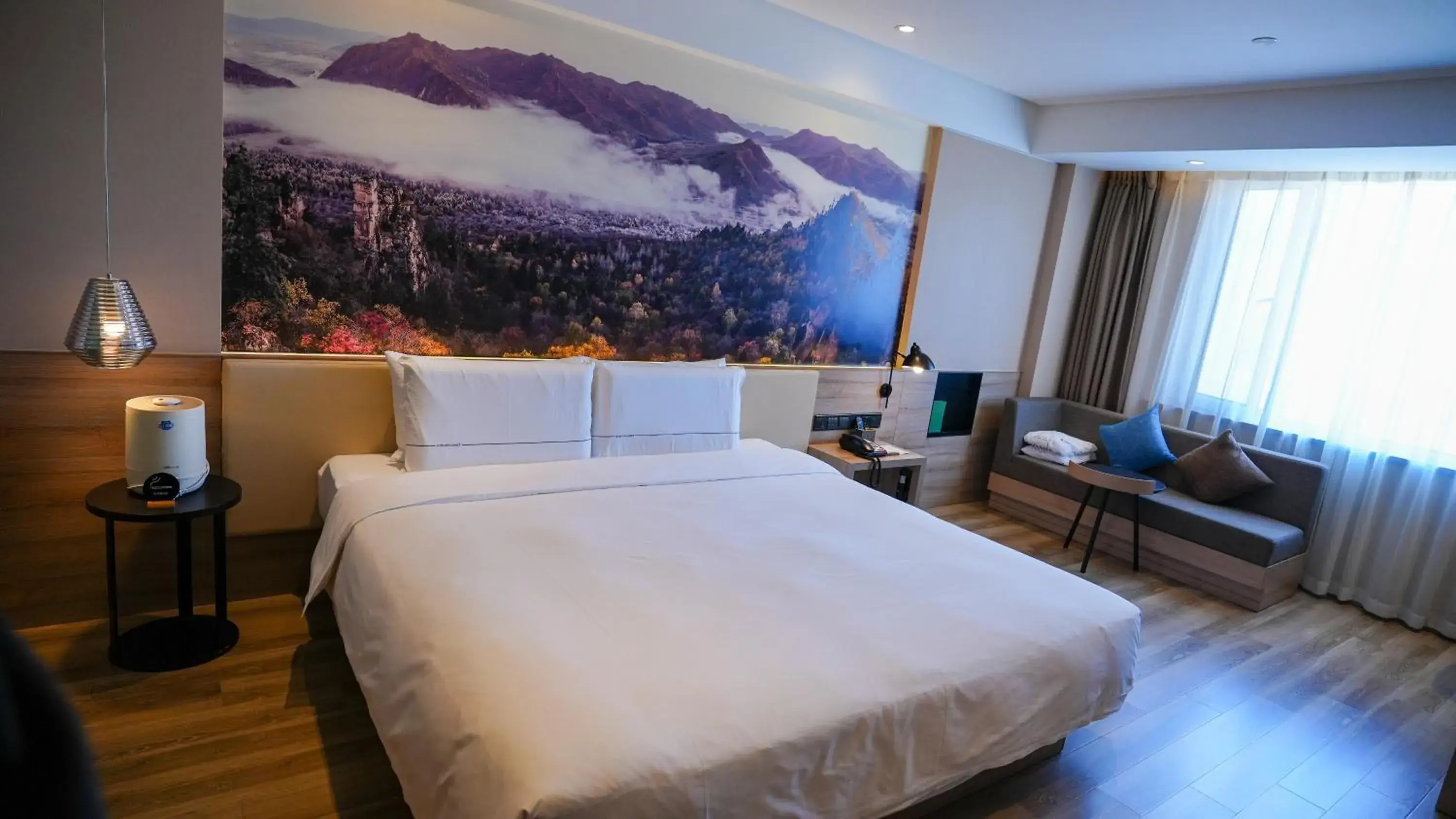 Bedroom, Bed in Atour Hotel Harbin Convention and Exhibition Center Bedroom, Bed in Atour Hotel Harbin Convention and Exhibition Center