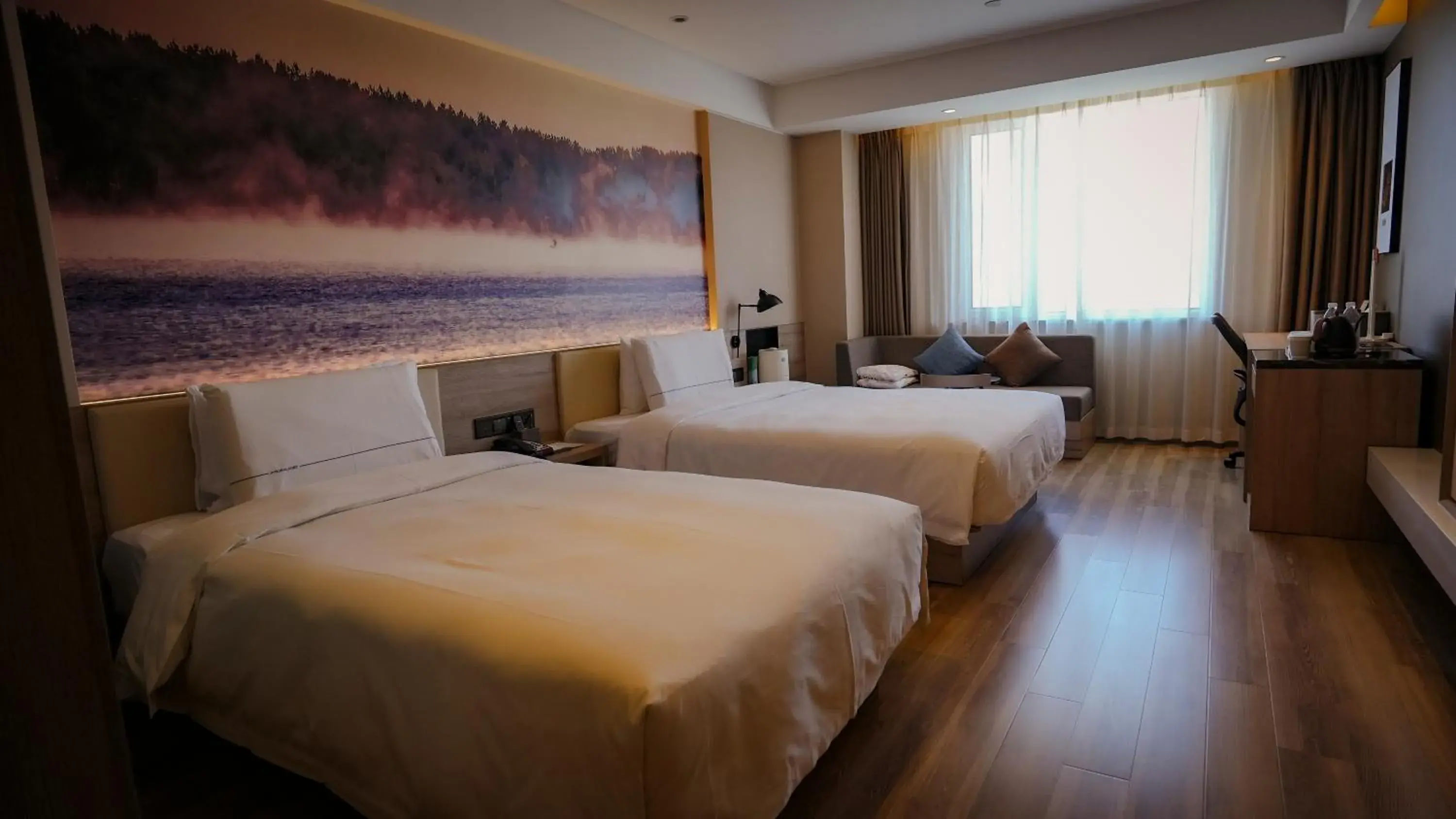 Bedroom, Bed in Atour Hotel Harbin Convention and Exhibition Center Bedroom, Bed in Atour Hotel Harbin Convention and Exhibition Center