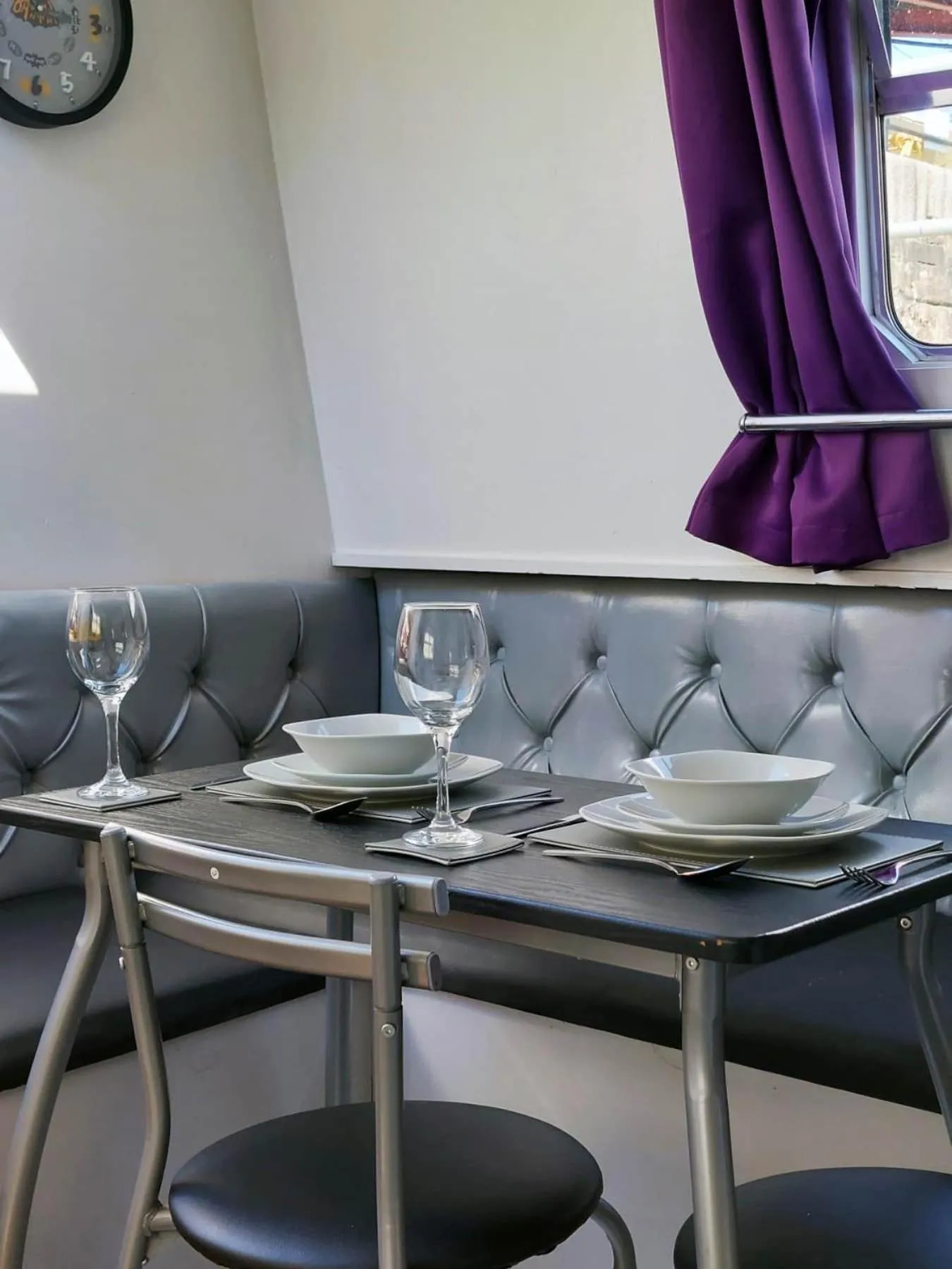 Dining area in The Joker Boat