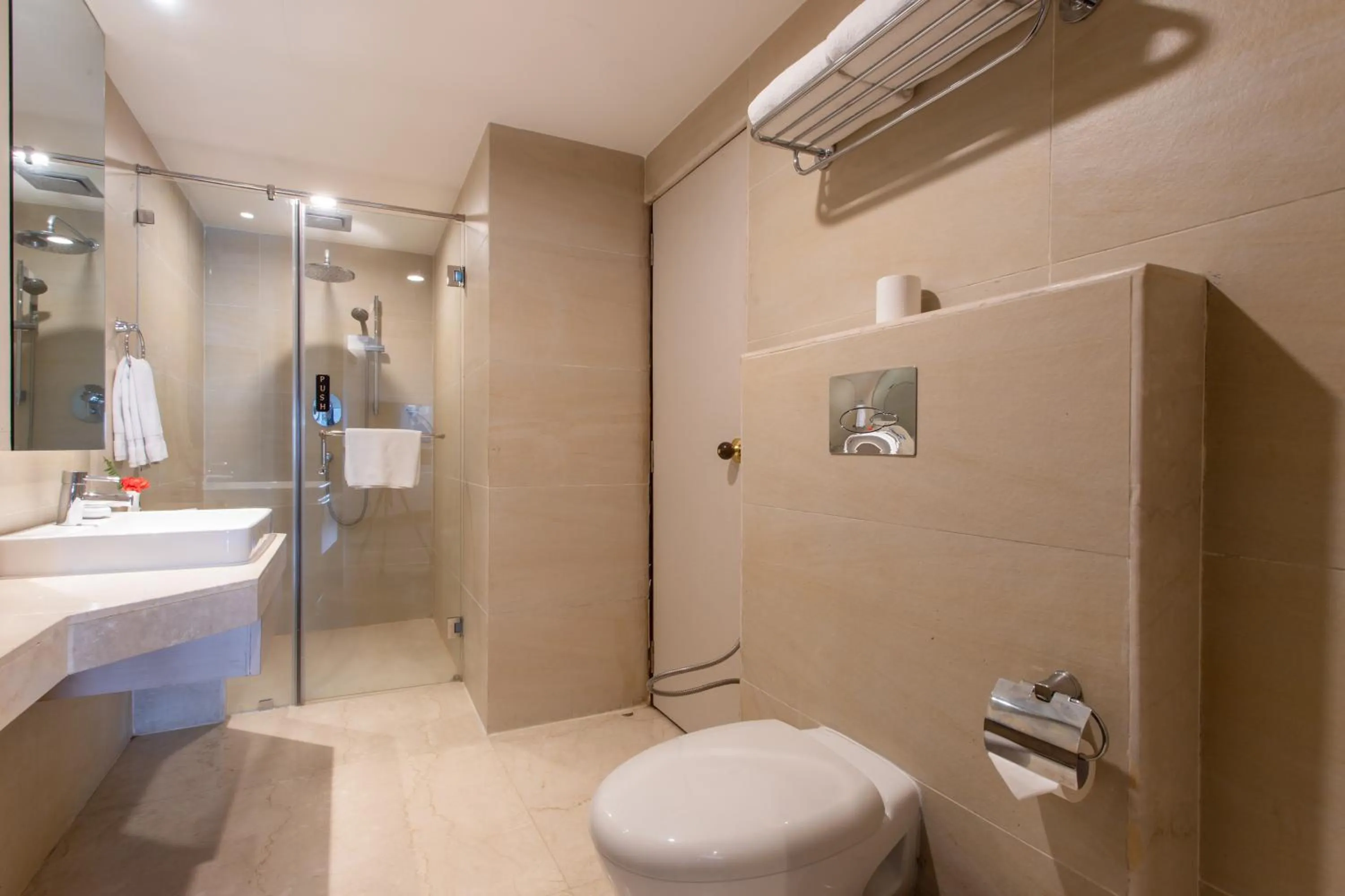 Toilet in Ramada by Wyndham Kathmandu Dhumbarahi