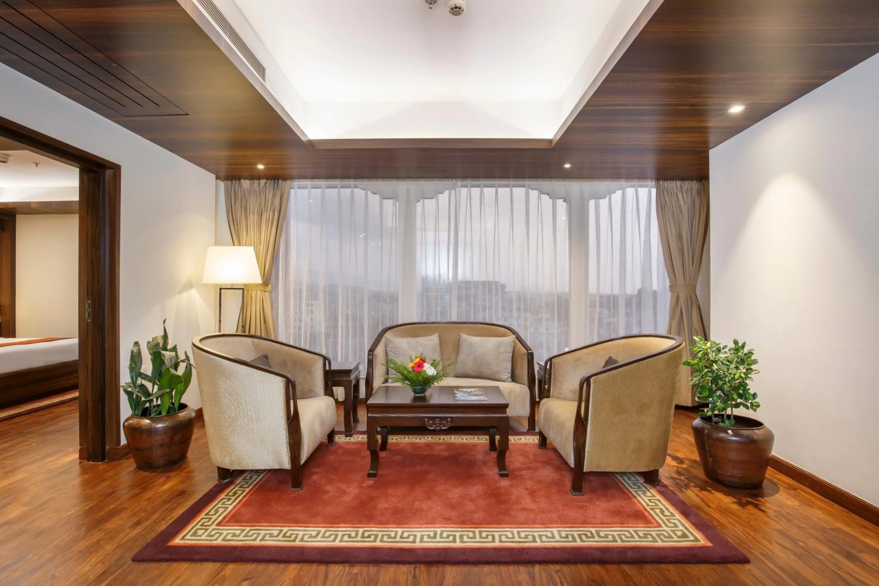 Living room in Ramada by Wyndham Kathmandu Dhumbarahi