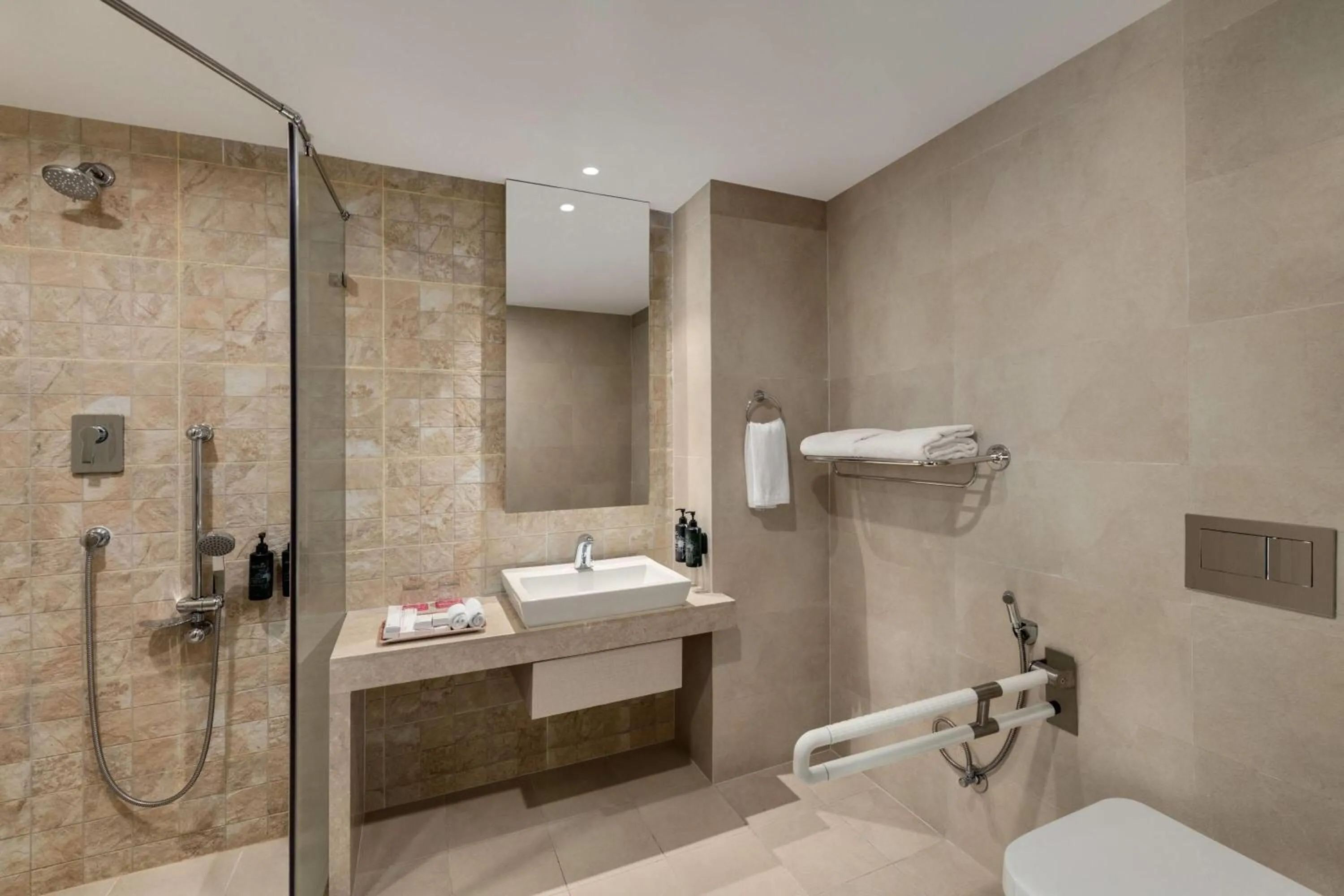 Shower in Ramada by Wyndham Kathmandu Dhumbarahi