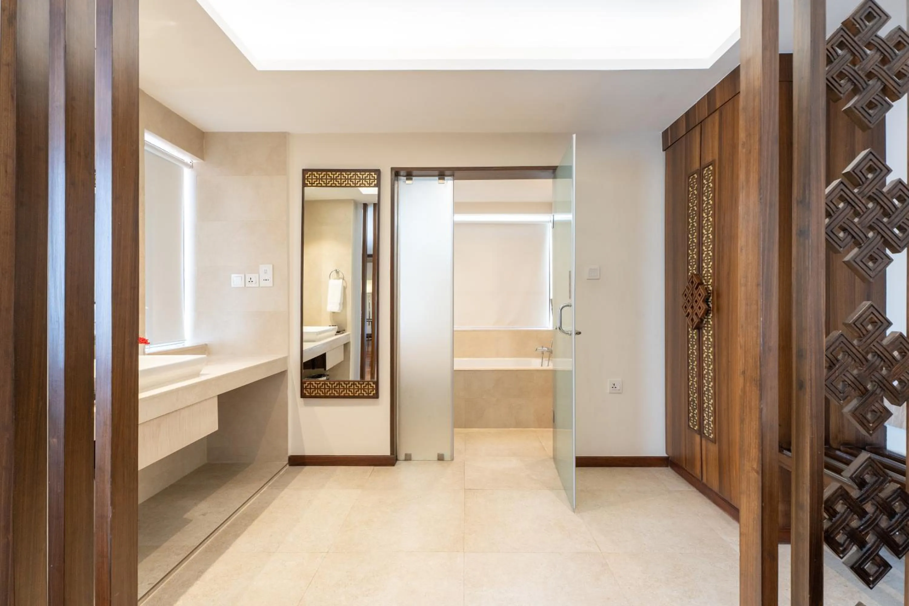 Bathroom, Bed in Ramada by Wyndham Kathmandu Dhumbarahi