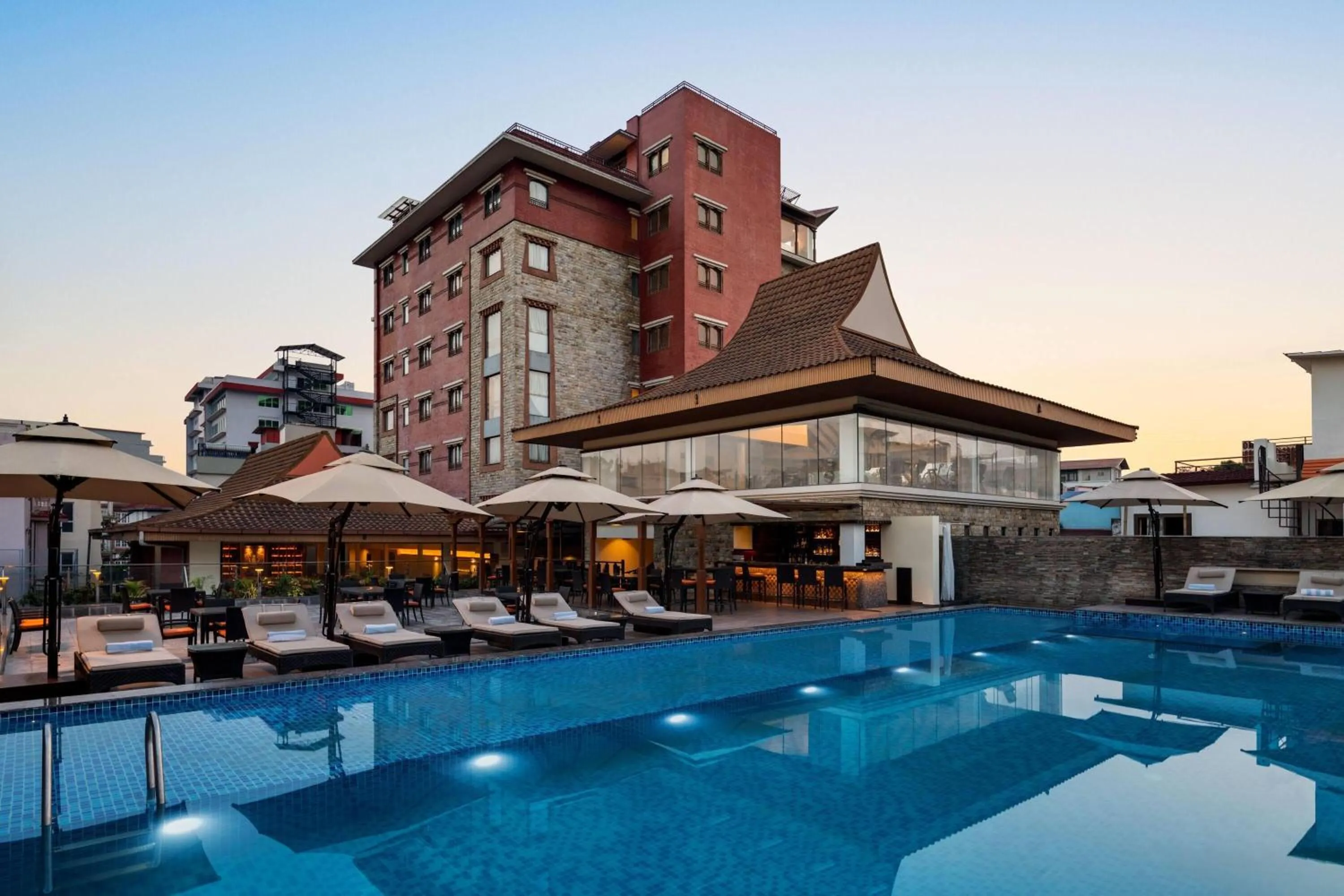 Pool view in Ramada by Wyndham Kathmandu Dhumbarahi