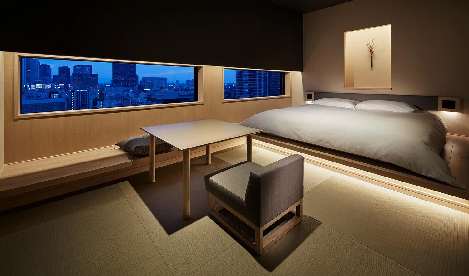 Photo of the whole room, Bed in ONSEN RYOKAN YUEN SHINJUKU