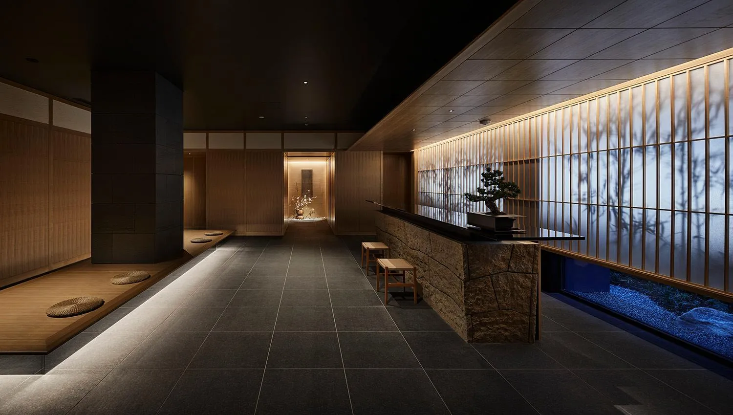 Lobby or reception in ONSEN RYOKAN YUEN SHINJUKU