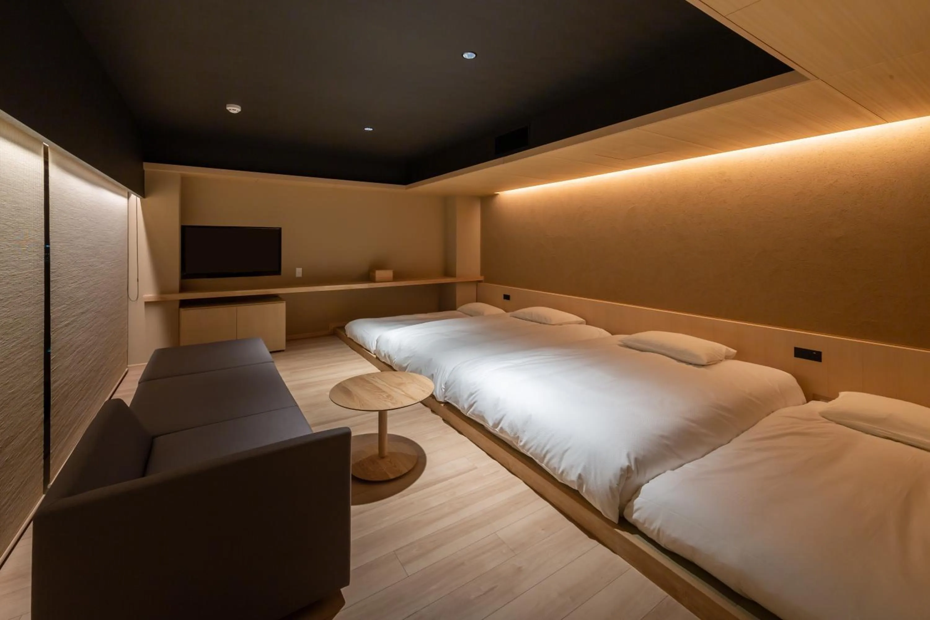 Bed in ONSEN RYOKAN YUEN SHINJUKU