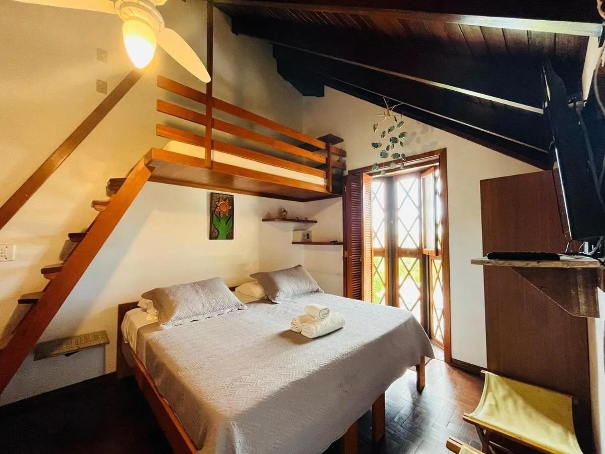 Bedroom, Bed in Pousada Canajurê