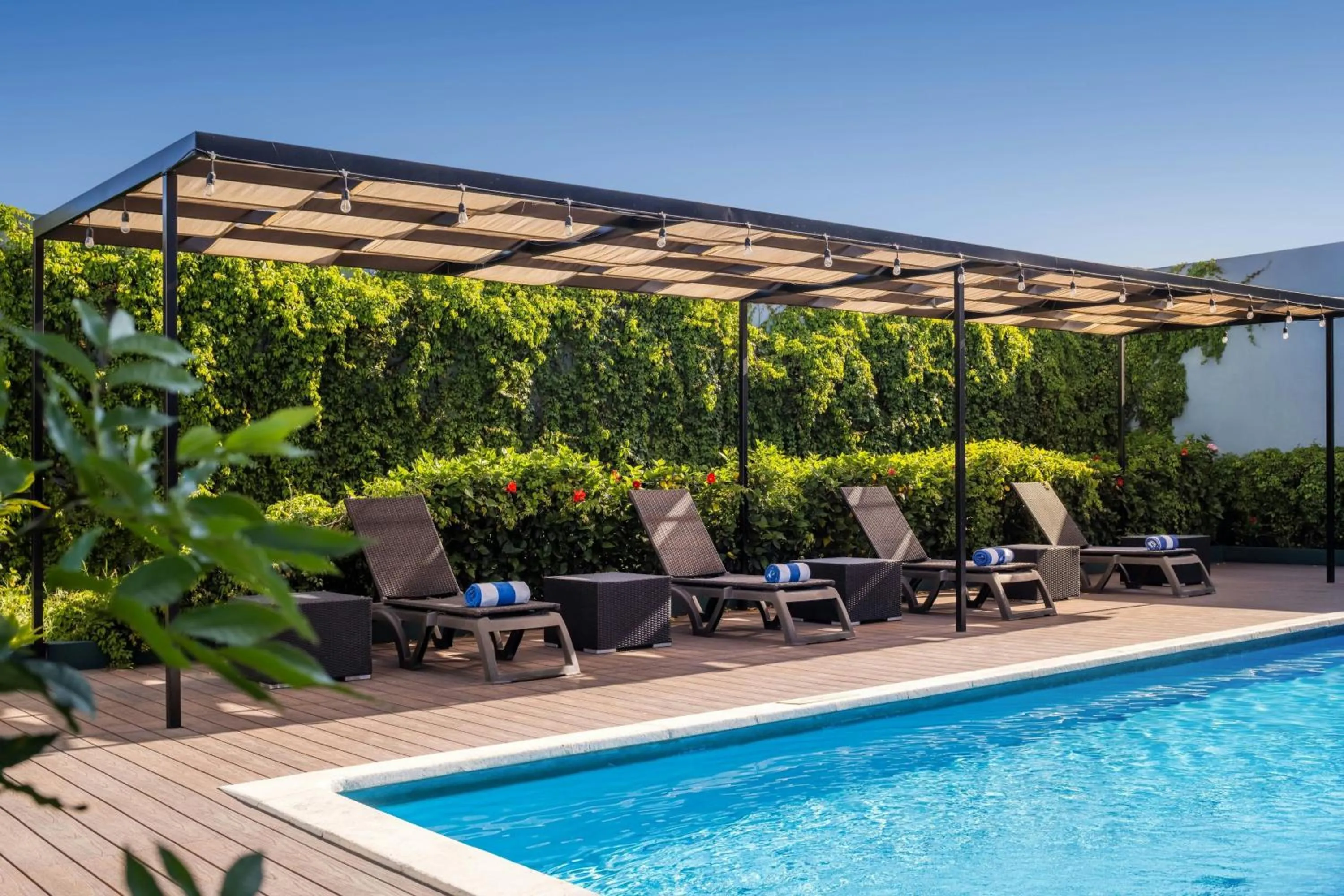 Swimming pool in Courtyard by Marriott Leon at The Poliforum