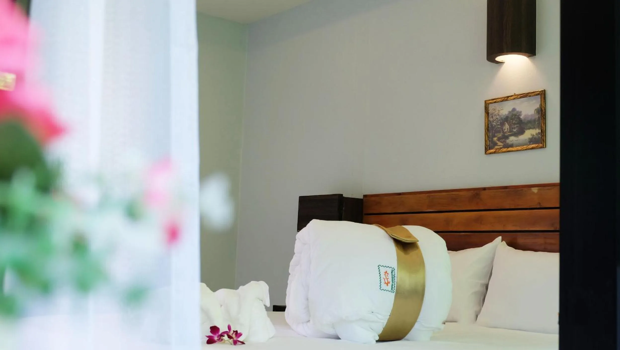 Bed in The Stamp Hotel