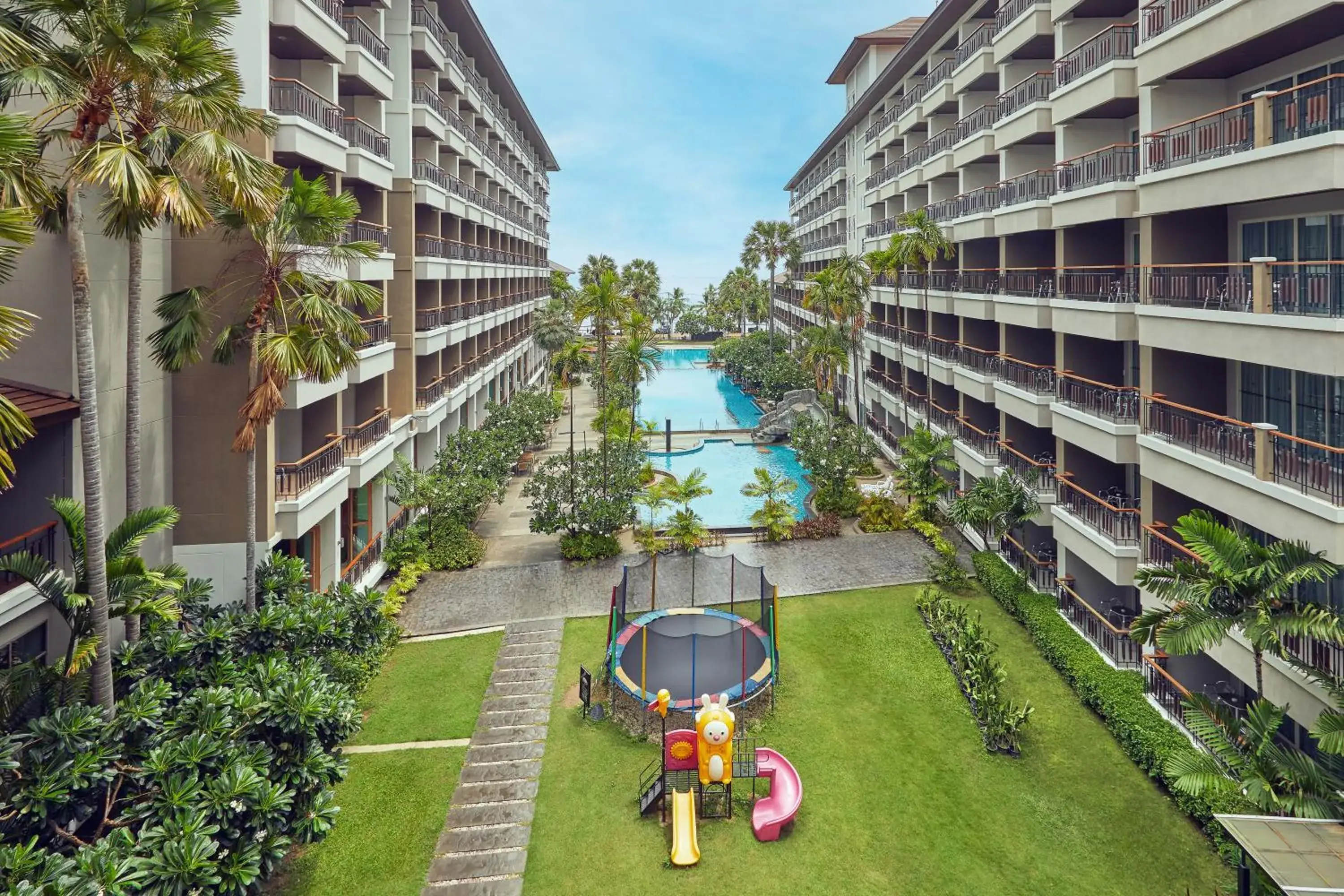 Property building in Welcome World Beachfront Resort Property building in Welcome World Beachfront Resort