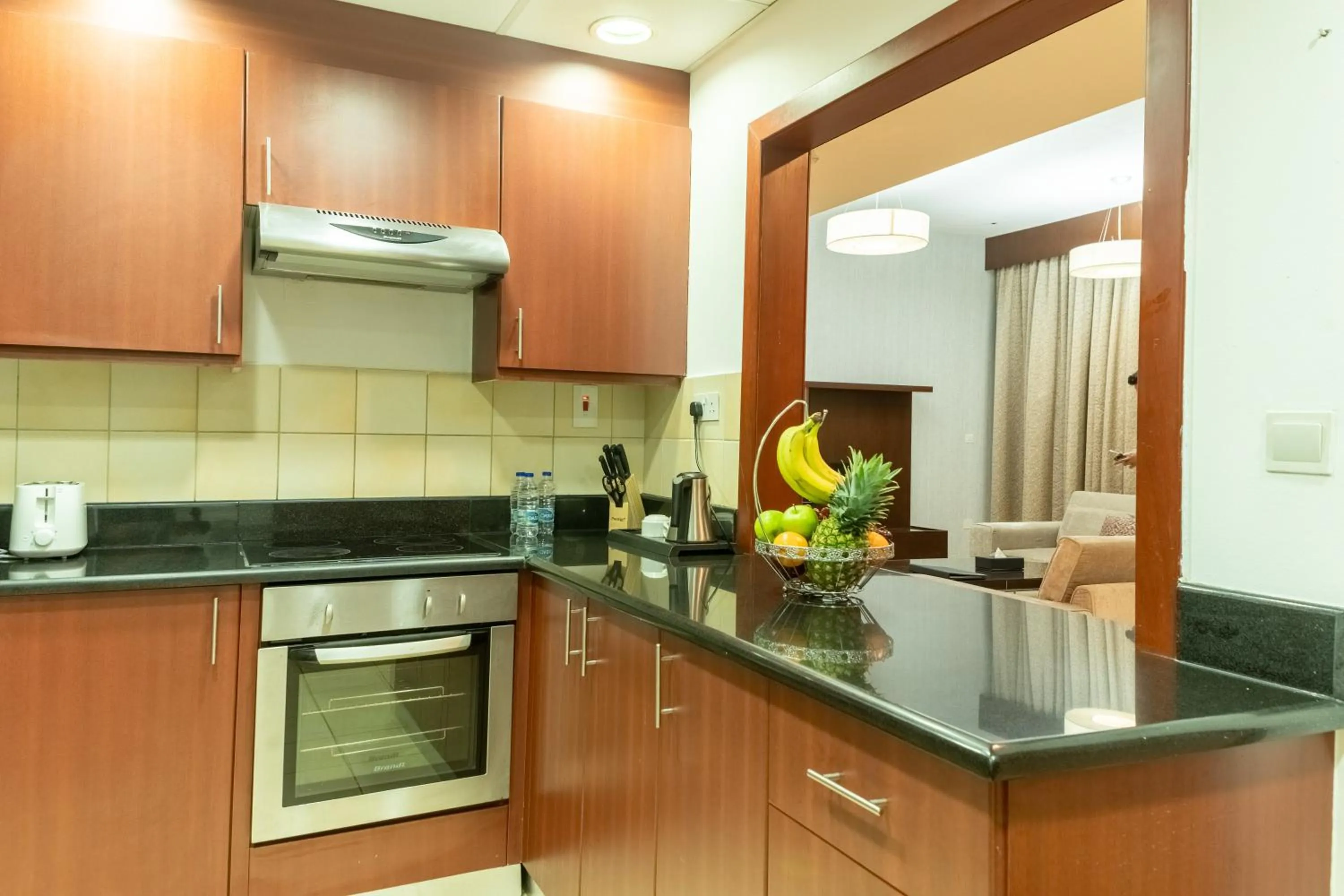Kitchen or kitchenette in SUHA JBR Hotel Apartments