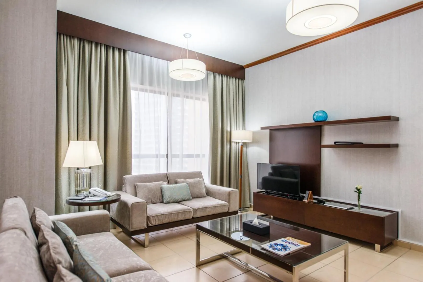 Living room in SUHA JBR Hotel Apartments