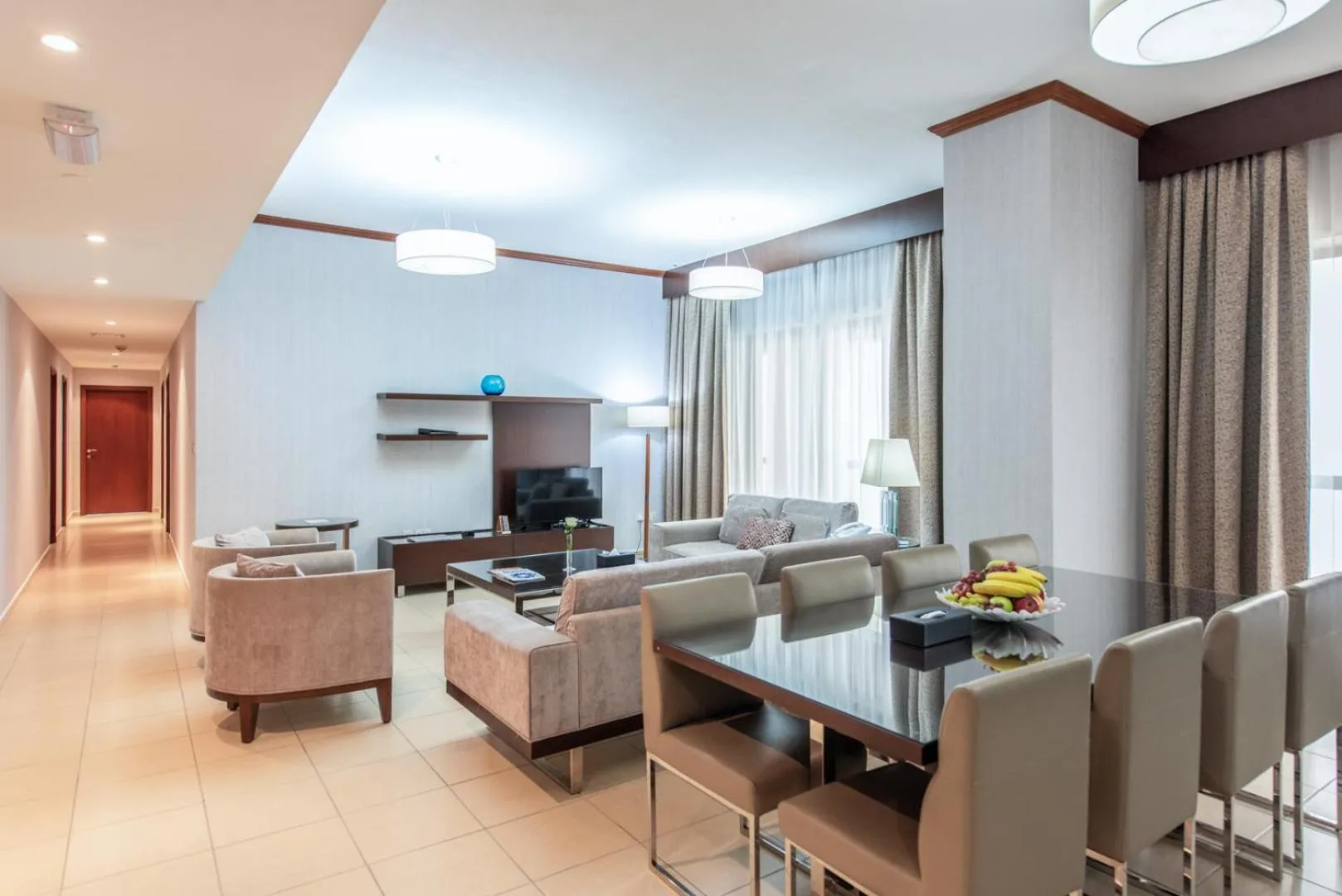 Living room in SUHA JBR Hotel Apartments