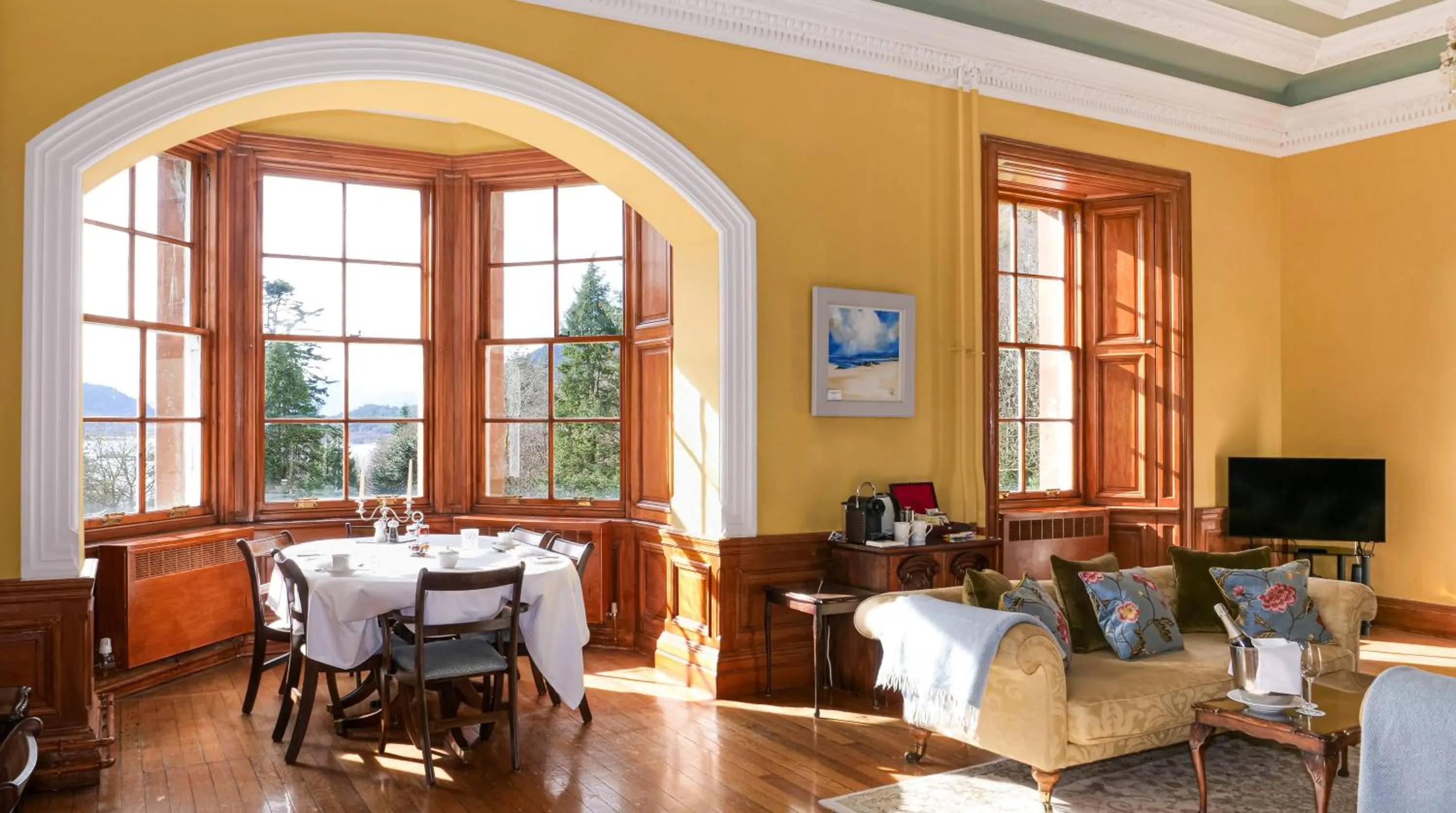 Seating area in Glencoe House