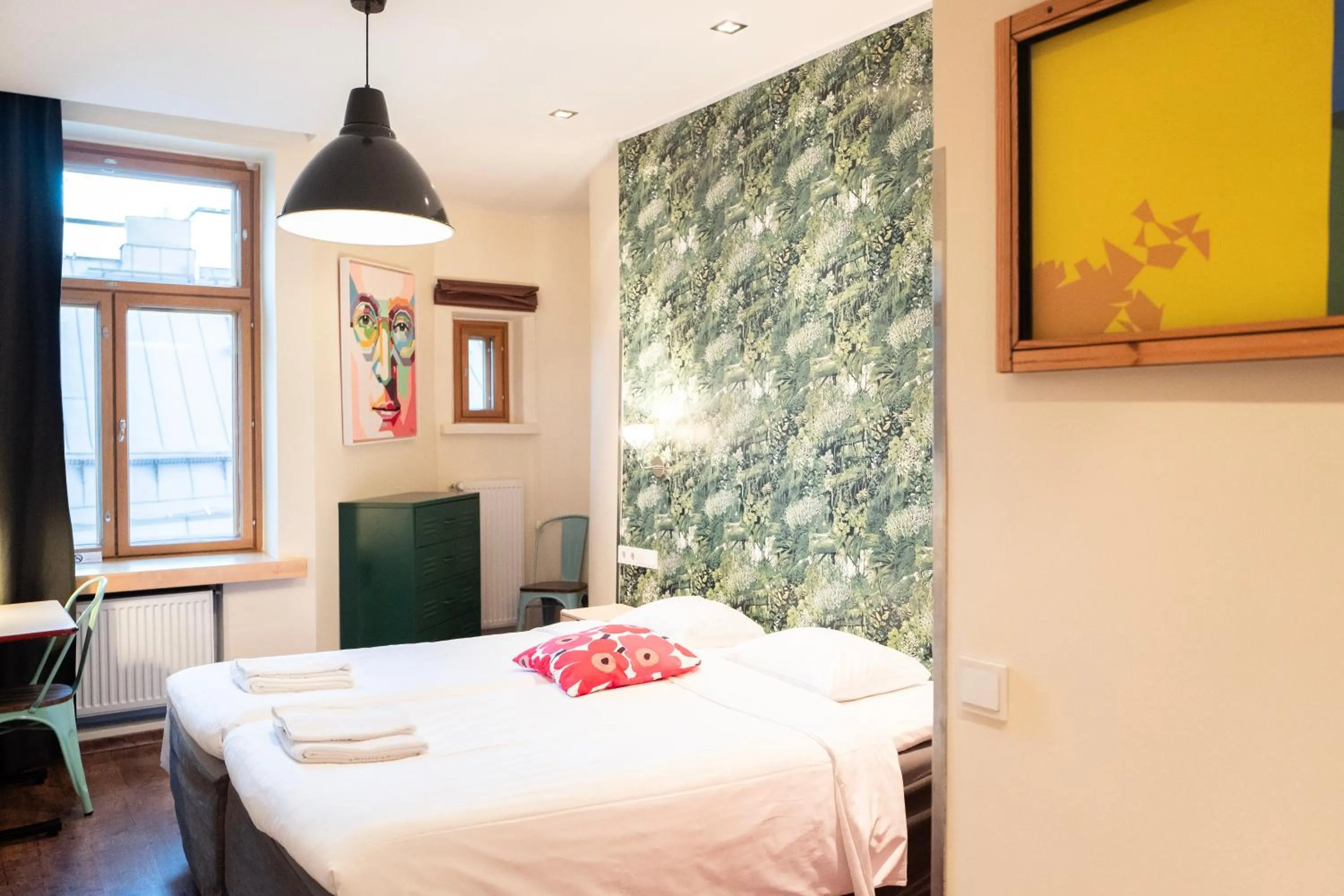 View (from property/room), Bed in Hotel Finn