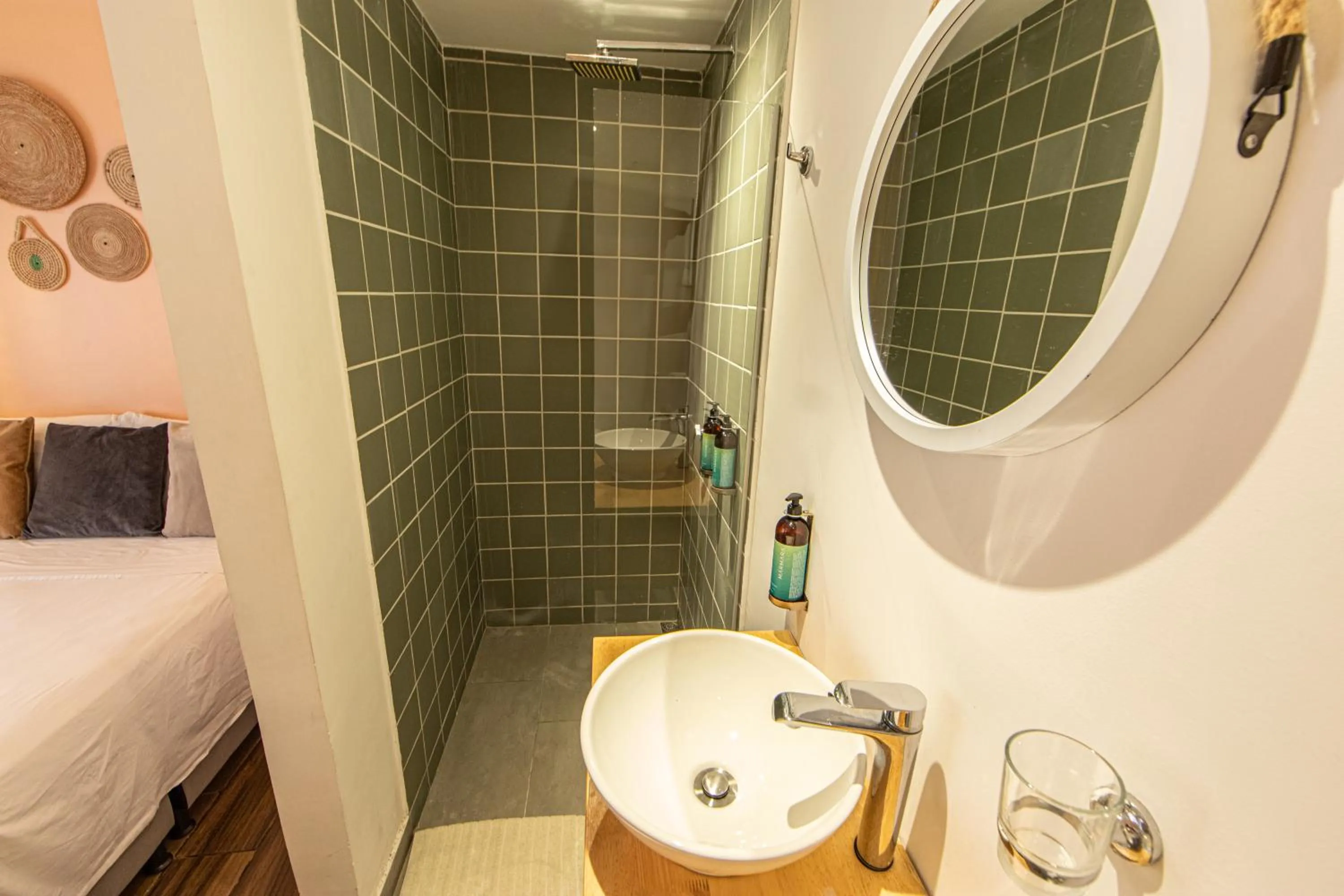 Shower, Bed in La Martina Boutique Hotel