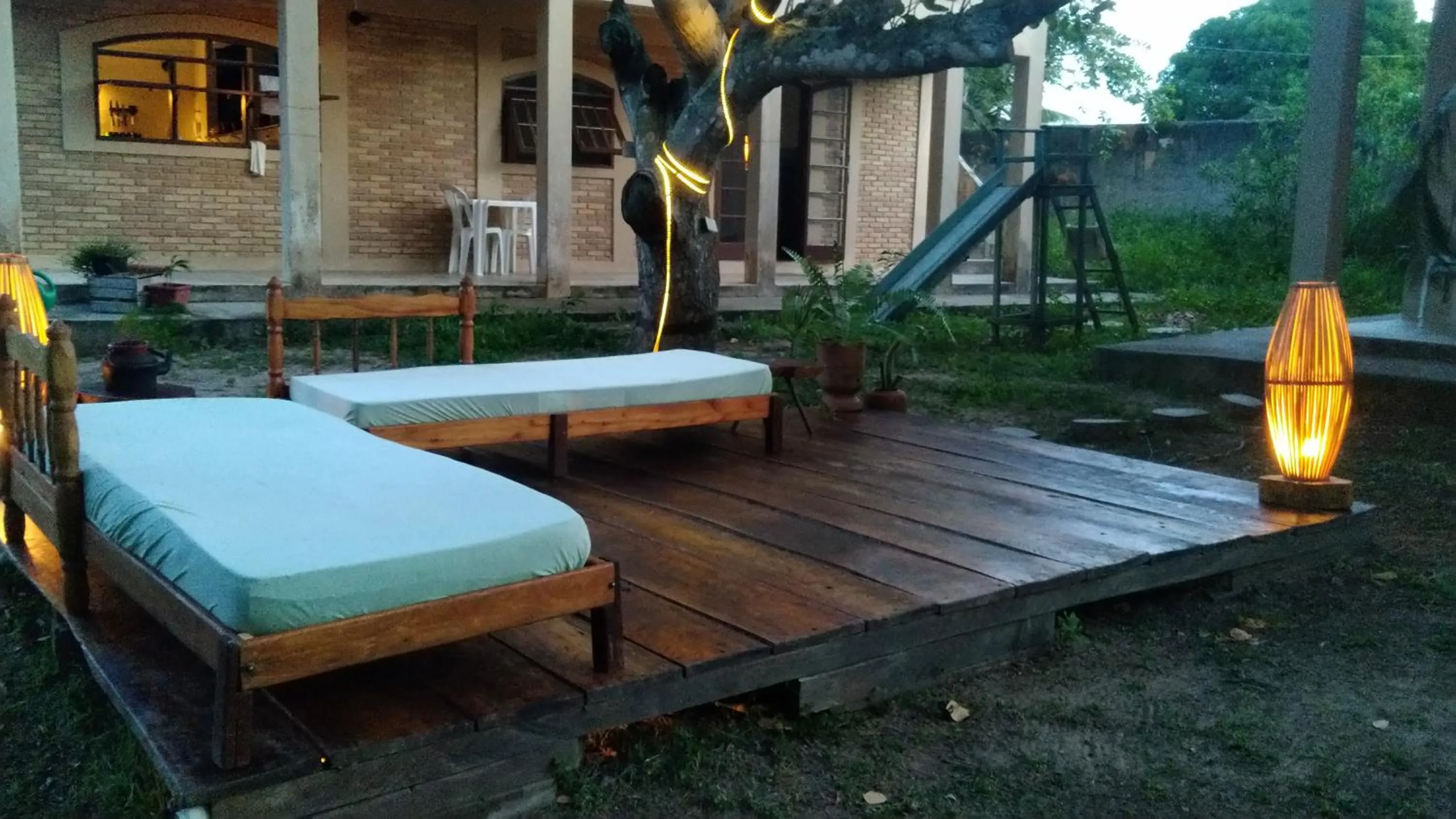 Patio in O Caramuru Hostel - Cumuruxatiba