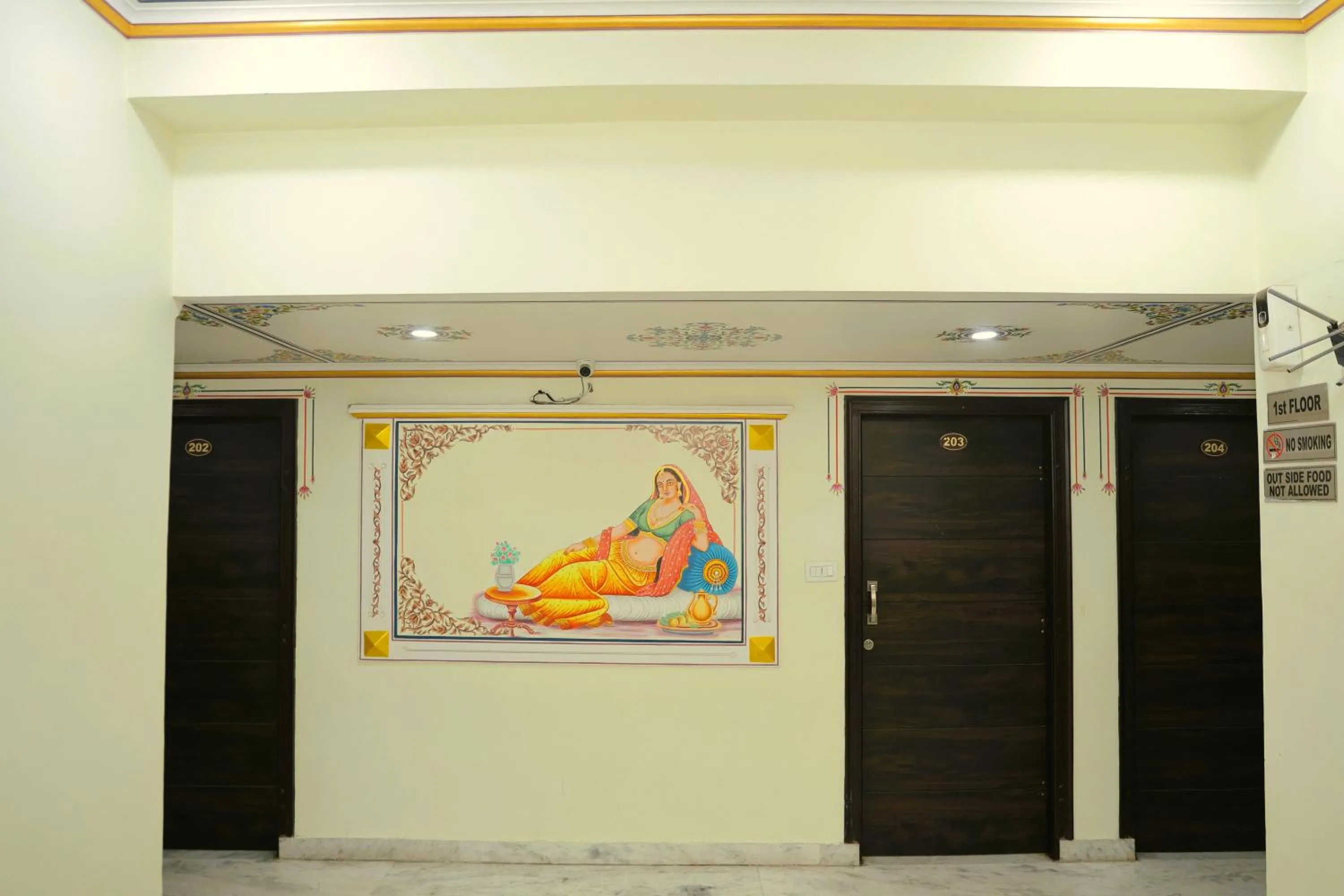 Decorative detail in Hotel Pulse Inn- Near Jaipur Railway Station