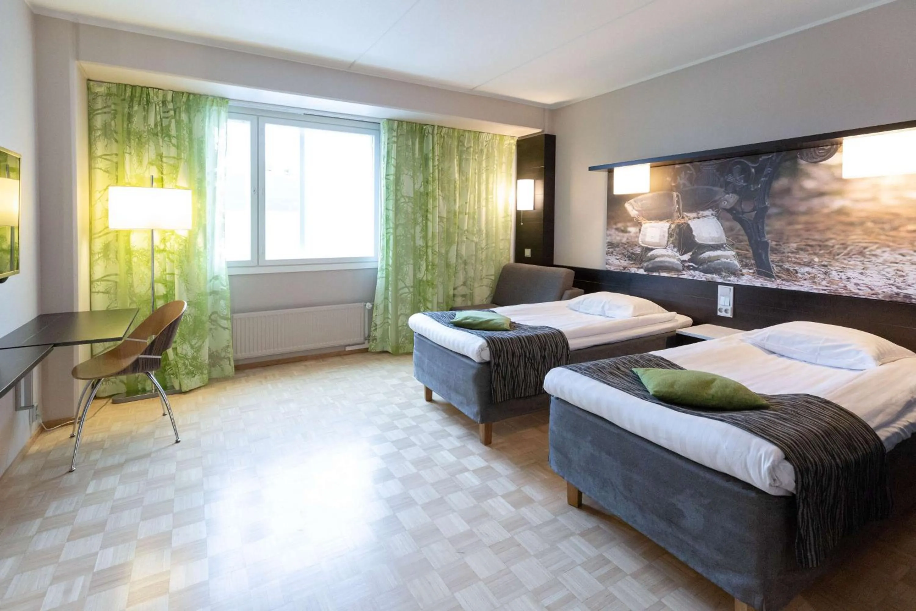 Photo of the whole room, Bed in Scandic Tampere Hämeenpuisto