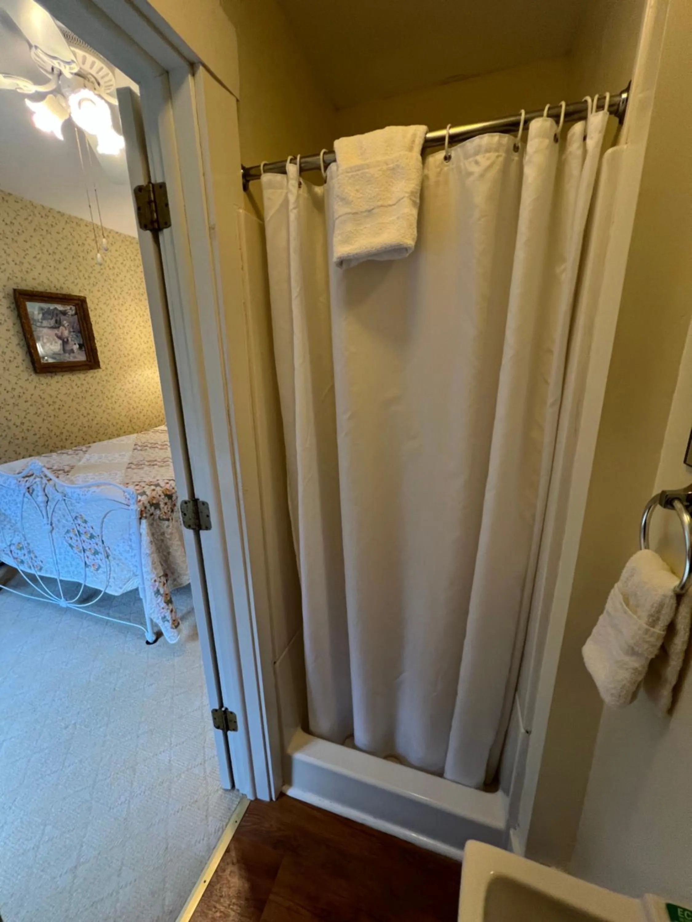 Shower, Bed in Echo Lake Inn