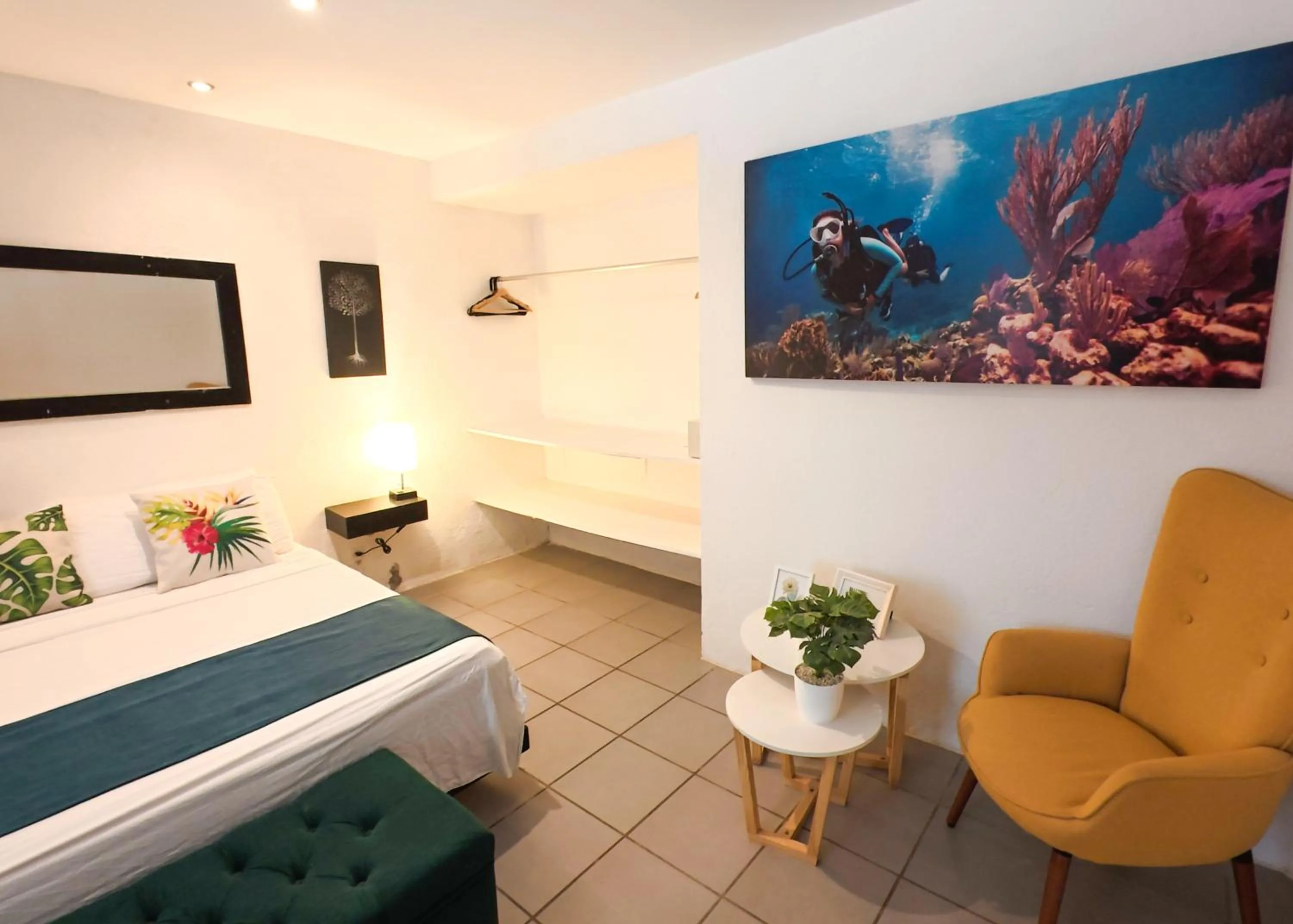 Bed in Ocean lovers Apartamentos