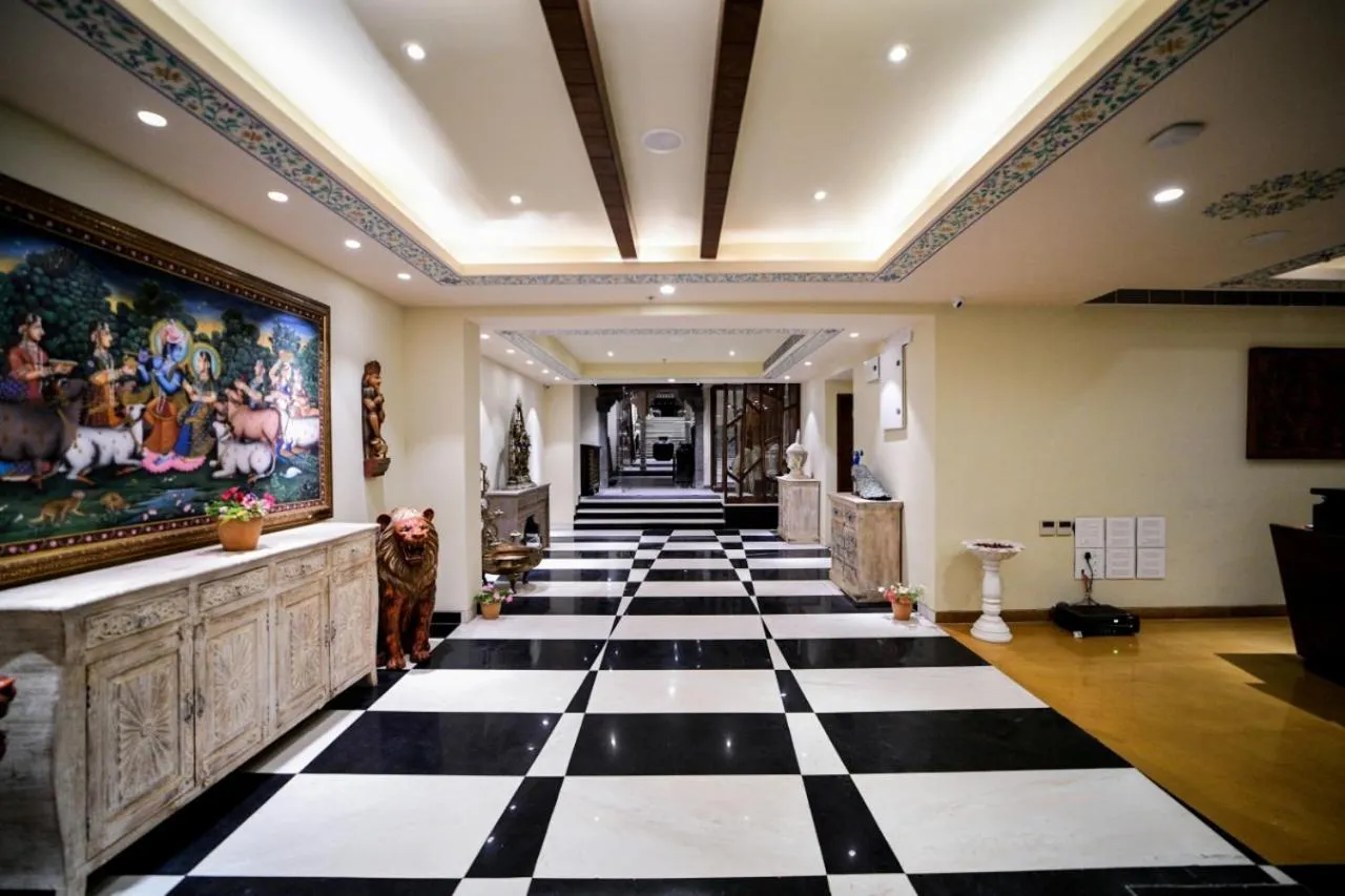 Inner courtyard view in The Ramvilas - A Rooftop Pichola Lake View Hotel