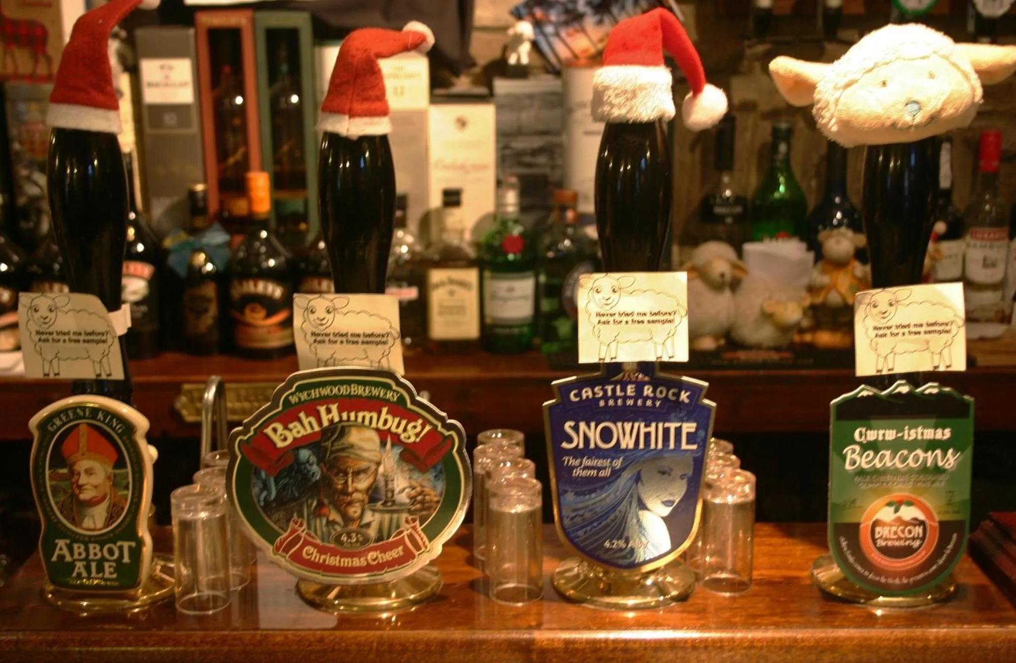 Alcoholic drinks in The Tanners Arms