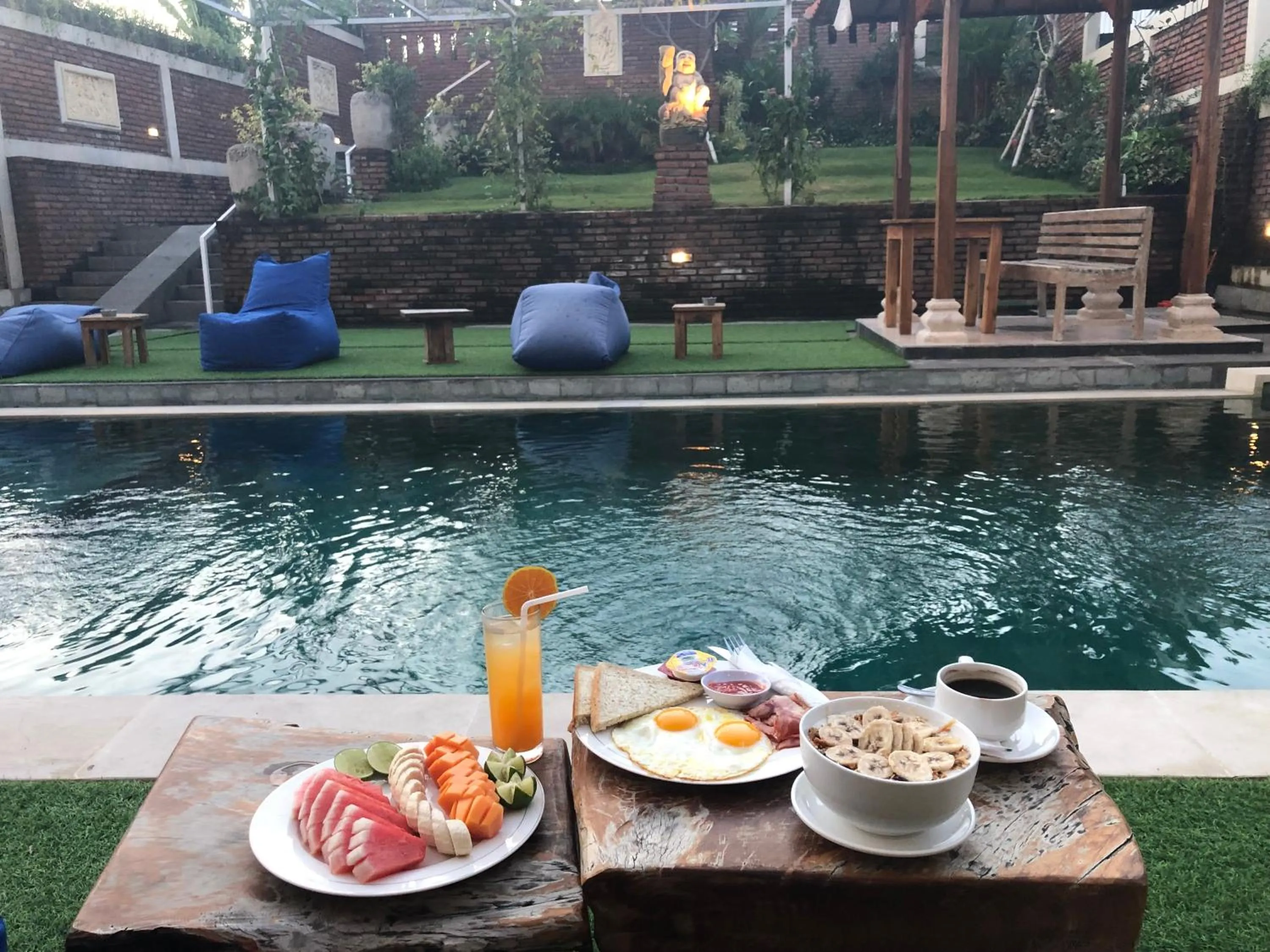 Food in Oka's Guest House Canggu